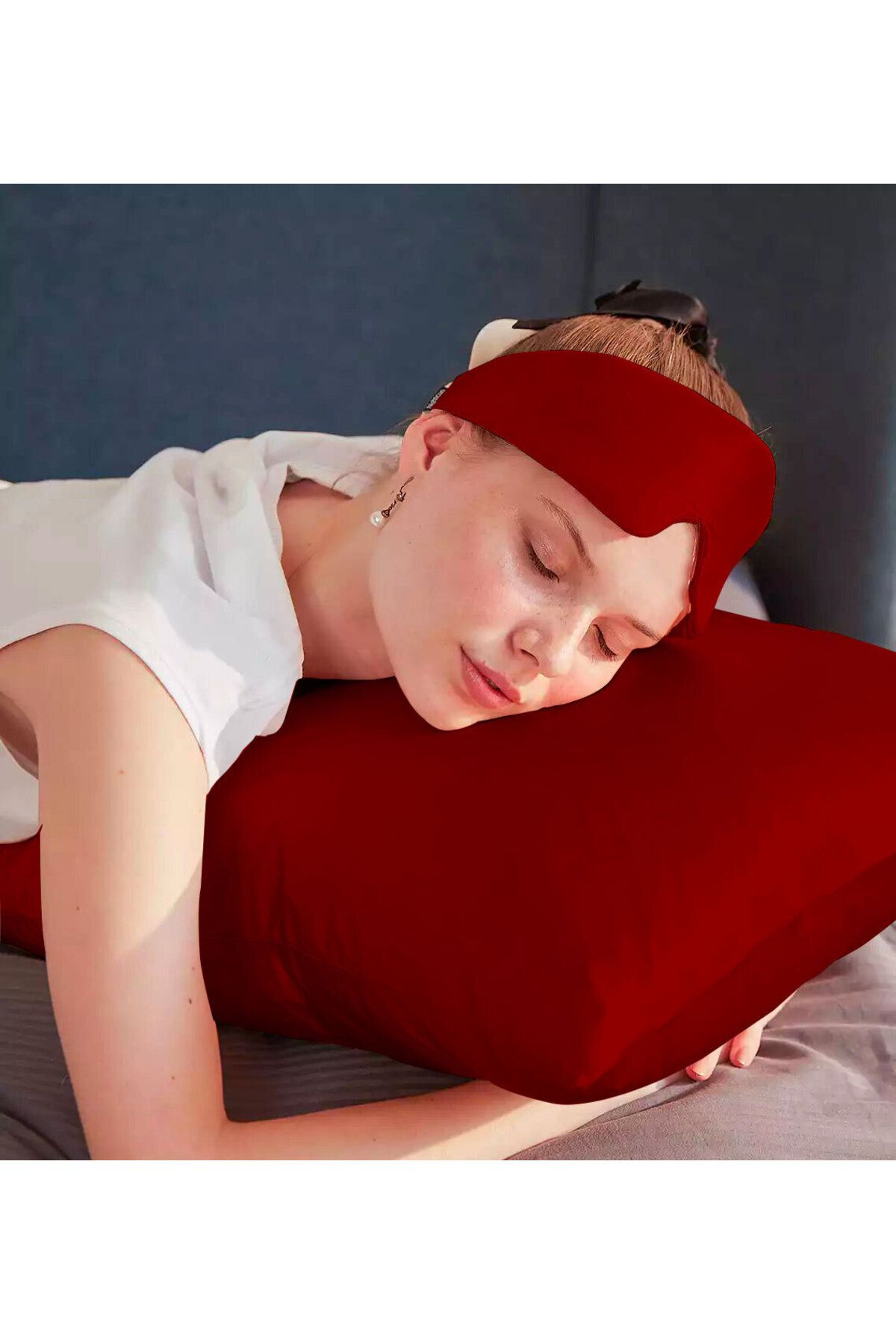 Beauty Pillow %100 İpek Yastık Kılıfı Kırmızı Renk (STANDART 50X70 CM)