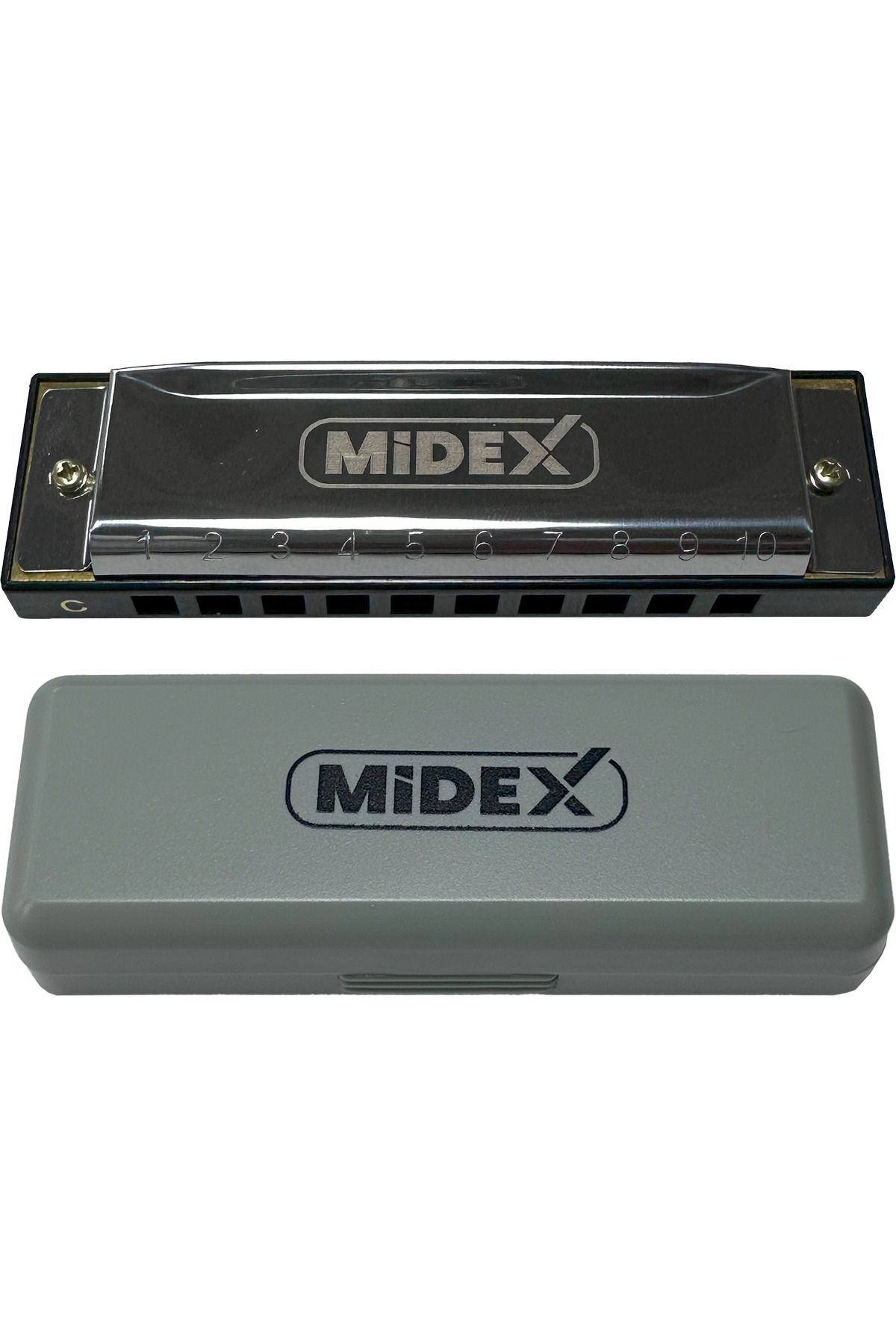 Midex HN-10SL Silver Örf Aletleri 10 Delikli Mızıka