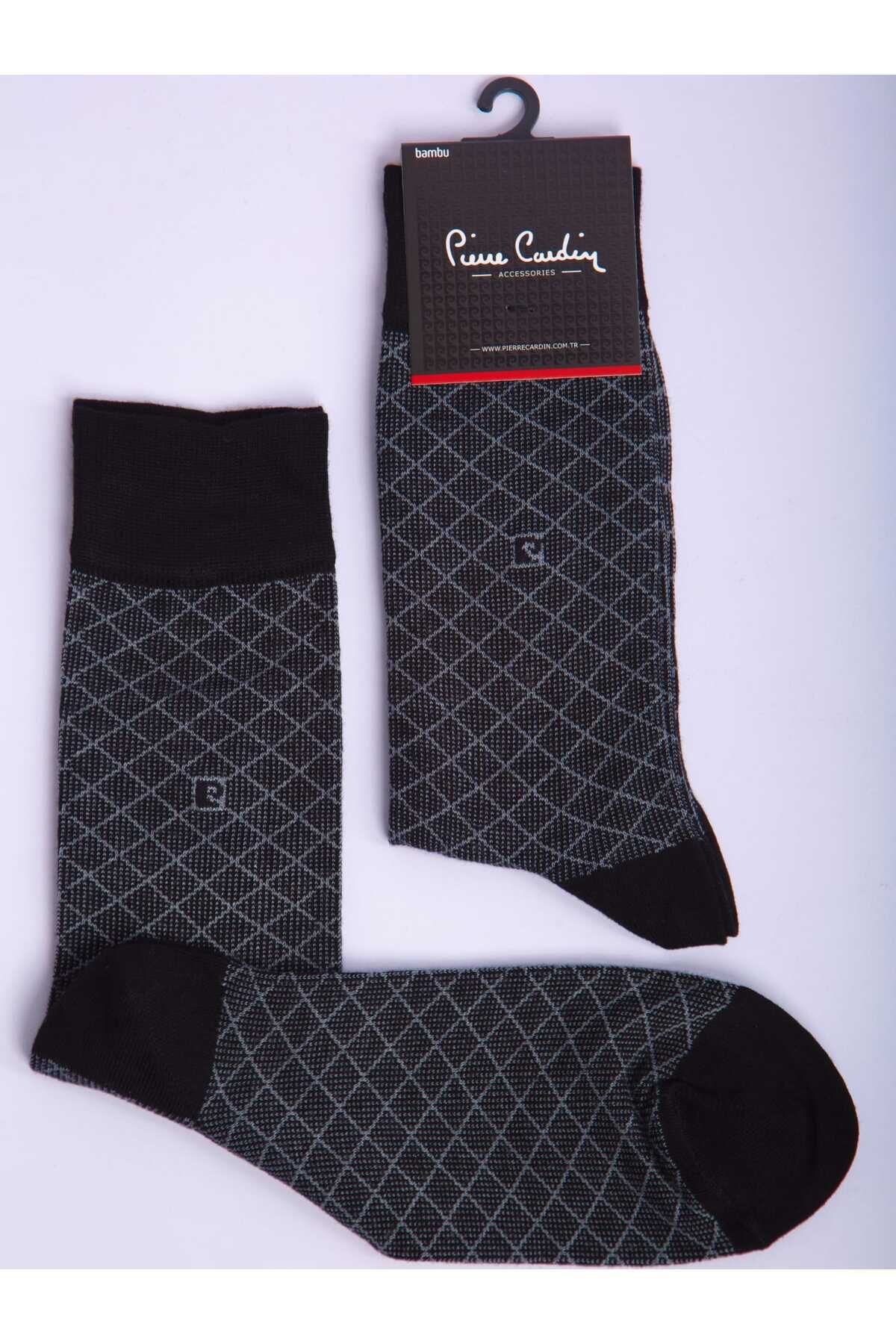 Pierre Cardin Bambu 6'lı Siyah Klasik Erkek Uzun Soket Çorap Pc-492