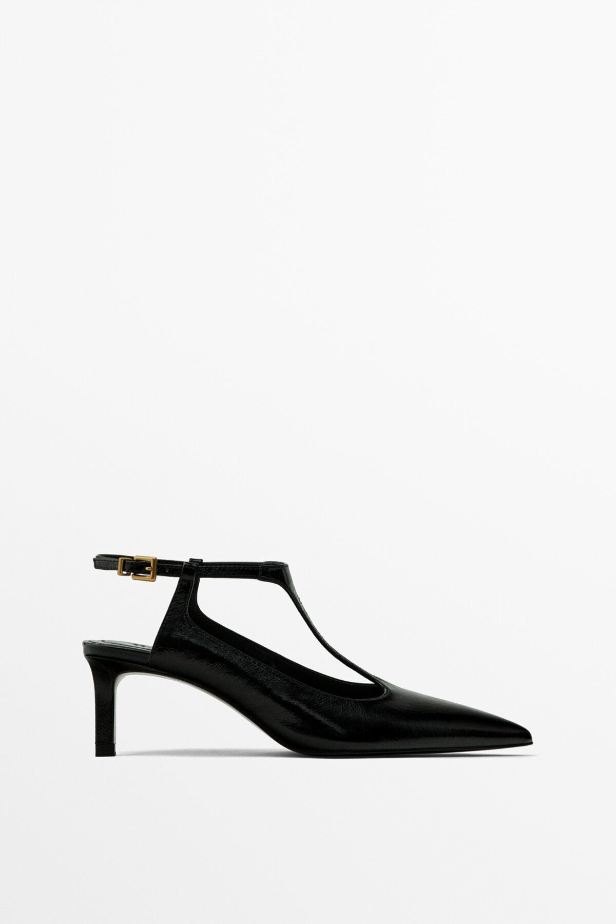 Massimo Dutti Arkası bantlı topuklu ayakkabı