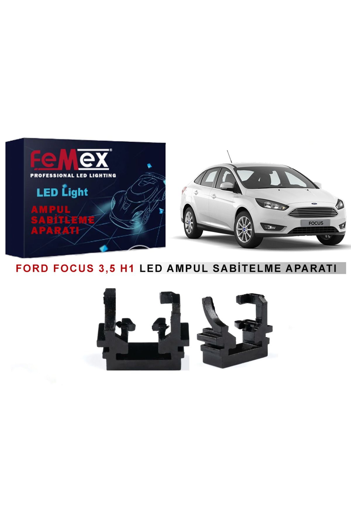 FEMEX Ford Focus 3,5 Araçlar için Uzun Far Tutucu Led Ampul Sabitleme Aparatı
