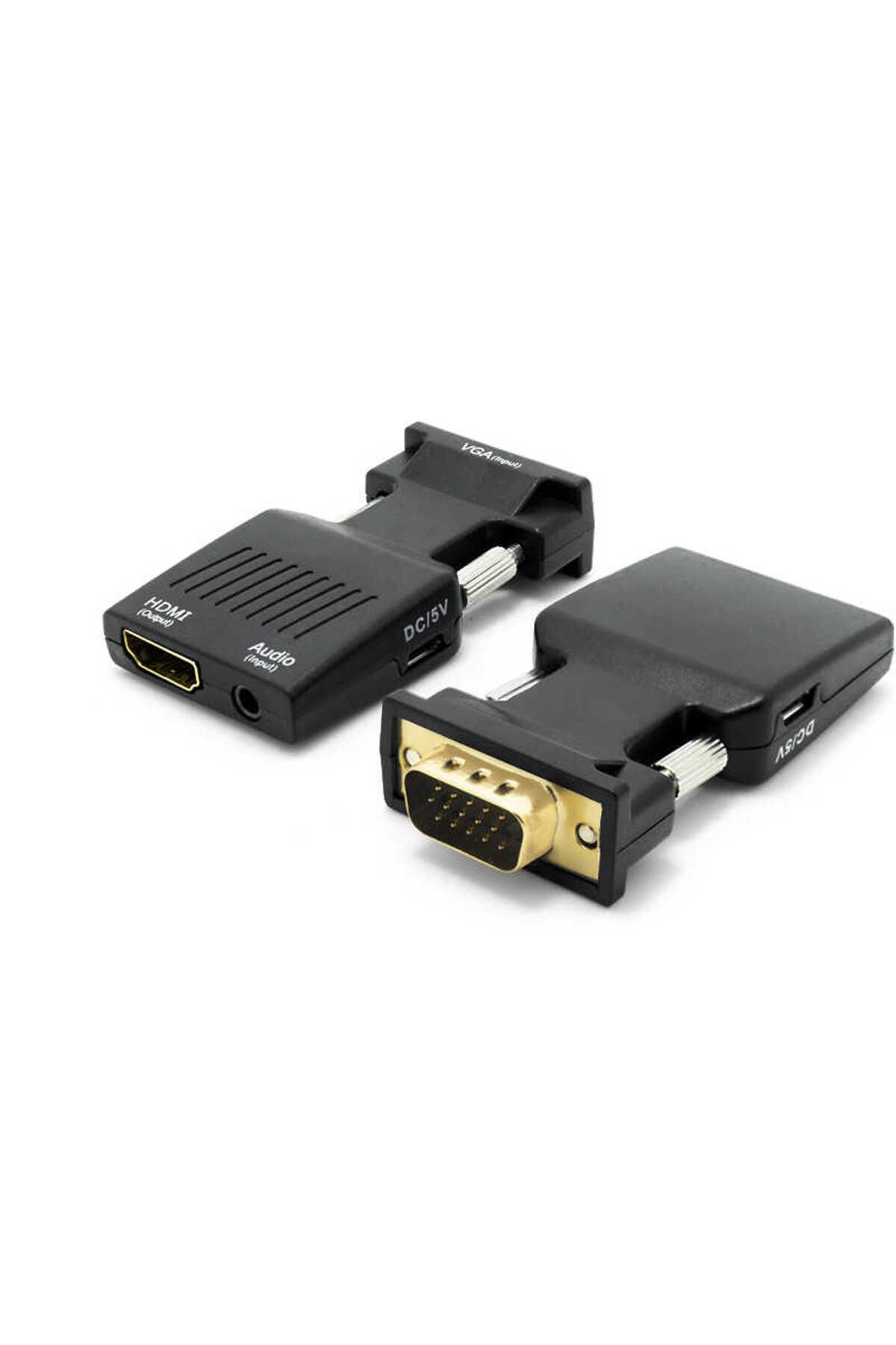 Dolia Televizyon ve Montörleri VGA'dan HDMI'ya Dönüştürücü (3.5mm jack Ses ve Micro usb güç girişli)