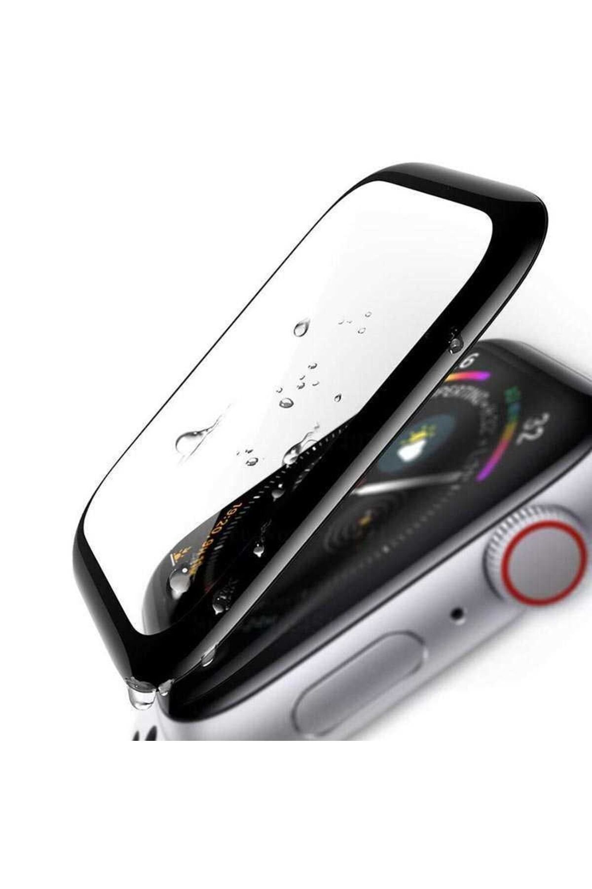 Dolia Apple Watch Series 2/3/4/5/6/se 44 Mm Uyumlu Akıllı Saat Ekran Koruyucu Tam Kenar Kaplayan Glass