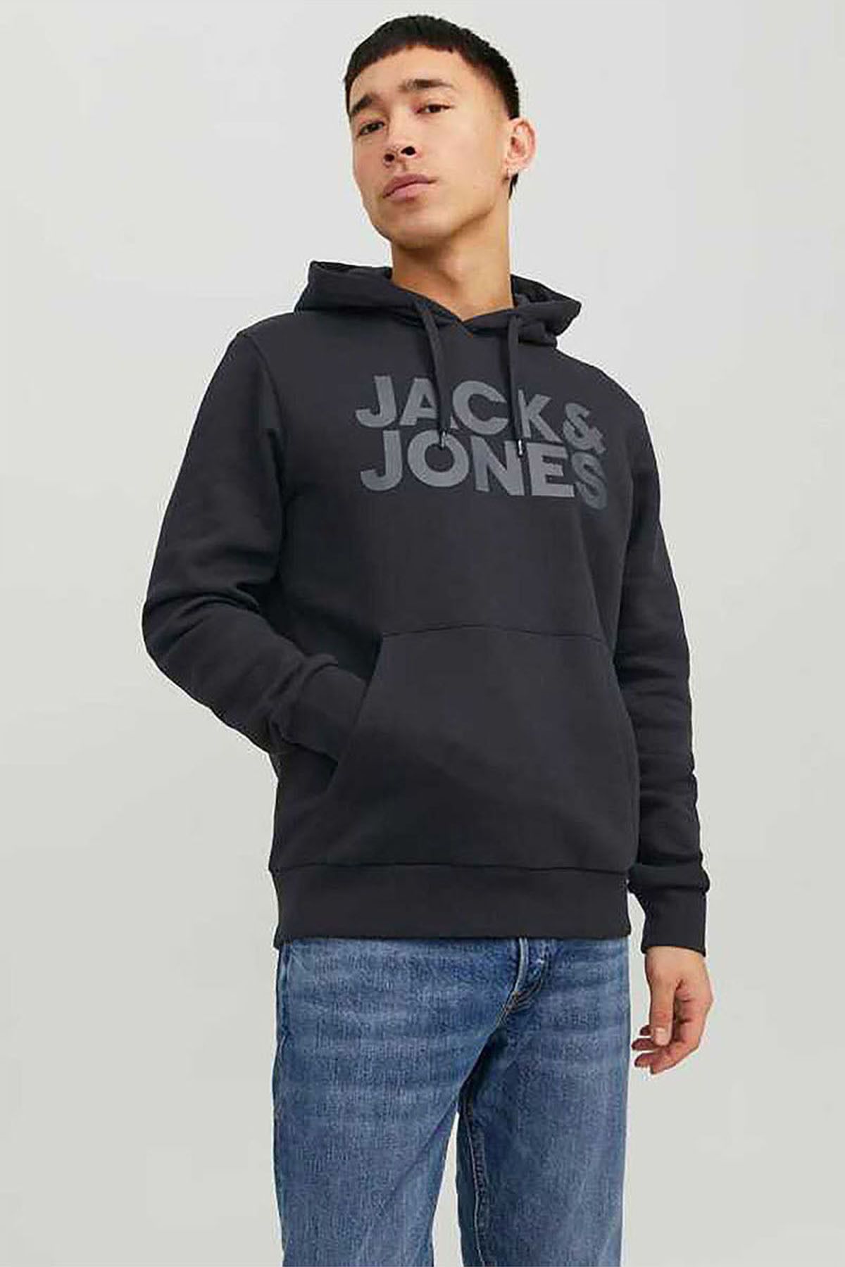 Jack & Jones Erkek Kapşonlu Sweatshirt 12152840
