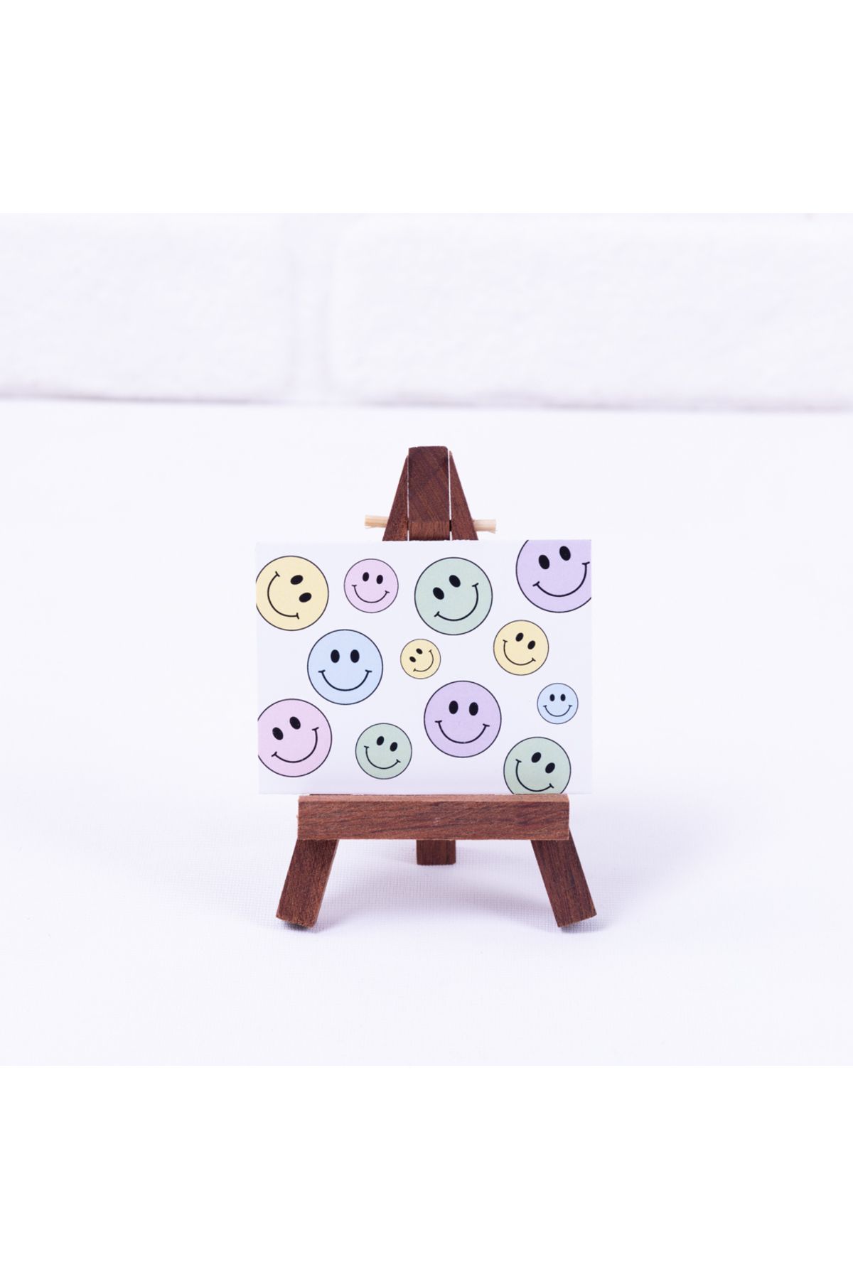 Bimotif Renkli smile desenli mini not ve tebrik kartı, 6,5 x 8,5 cm 3 adet