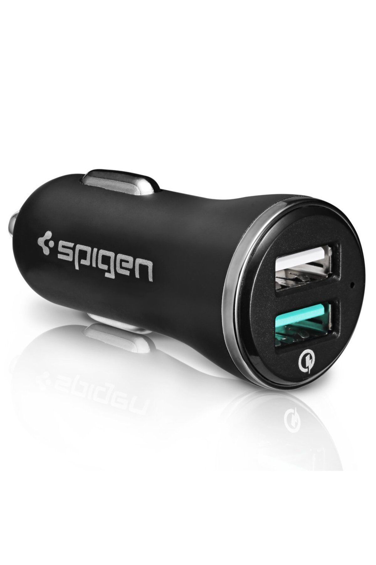 Spigen 30W USB-A Araç içi Güç Adaptörü   QC 3.0 18W + iP 12W Hızlı Şarj Cihazı  F27QC - 000CG20643