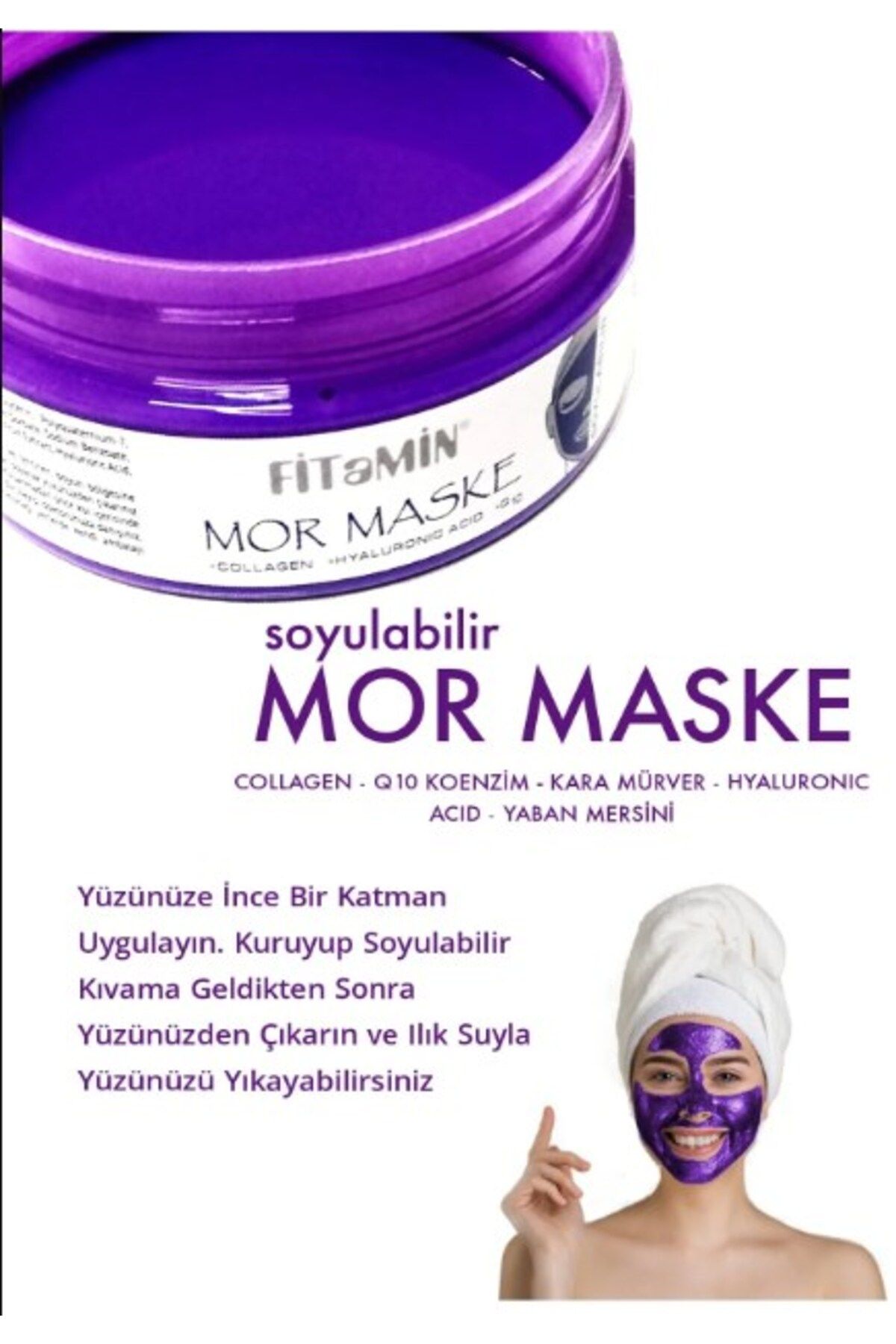 fitamin Soyulabilir Mor Maske 150 ml