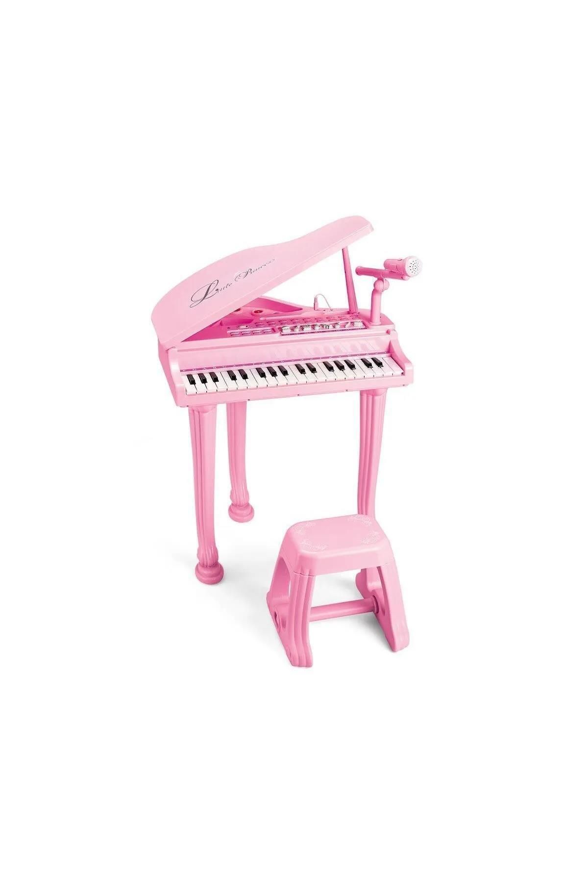Peda Toy 37 Tuşlu Mikrofonlu Büyük Boy Pembe Piyano Mp3 Çalarlı Piyano