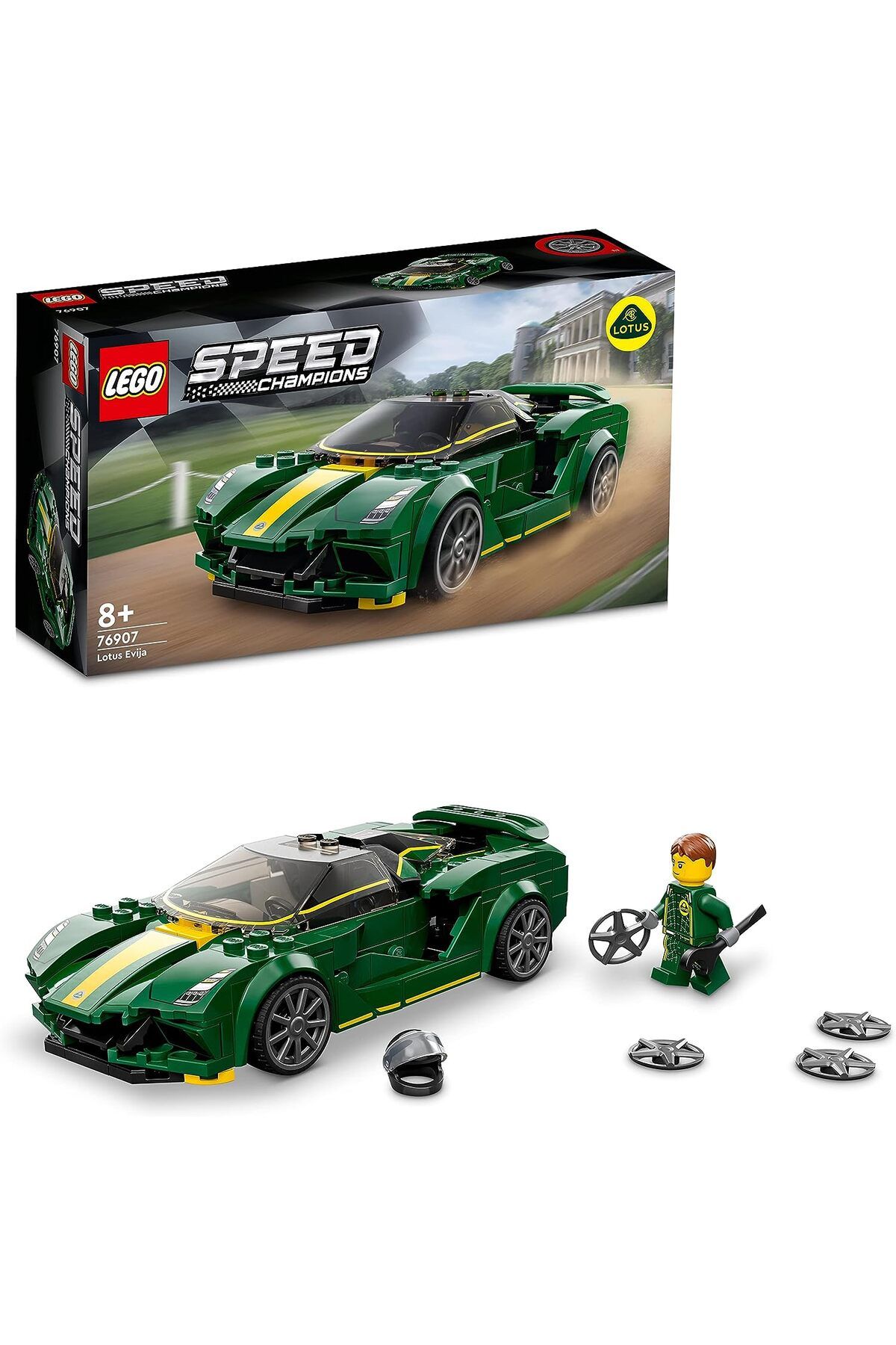 Store Speed Champions Lotus Evija 76907-8 Yaş ve Üzeri Çocuklar ve Araba Meraklıları için Harika bir