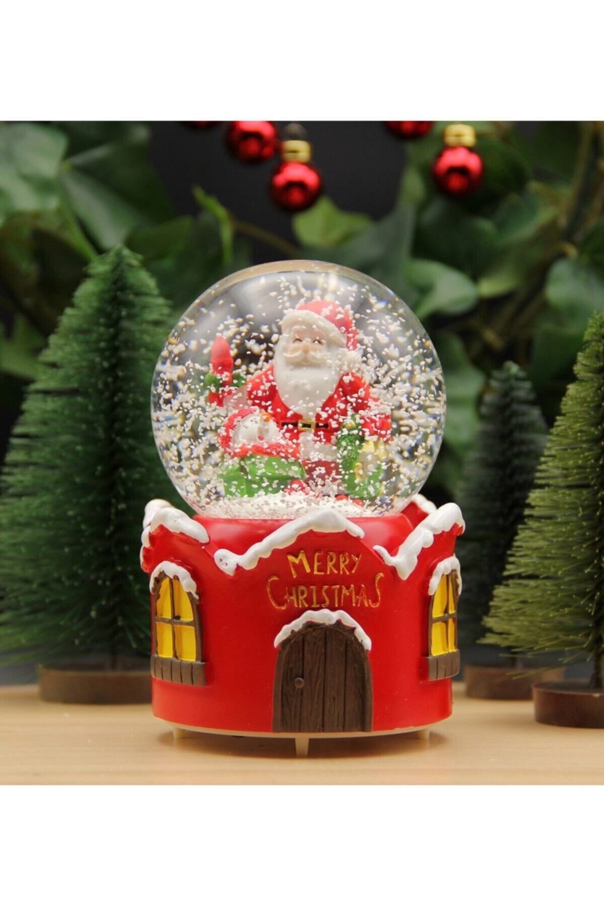 Nikadu Yılbaşı Kar Küresi Noel Işıklı Ve Müzikli Christmas Noel Baba Ve Kardan Adam