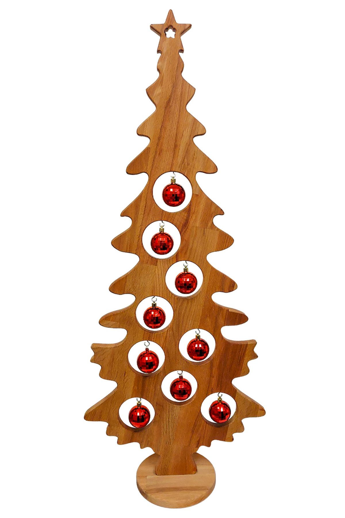 Calimera Toys Dekoratif Yılbaşı Hediyesi Lüks Natural Ahşap Çam Ağacı (97 cm uzunluk)