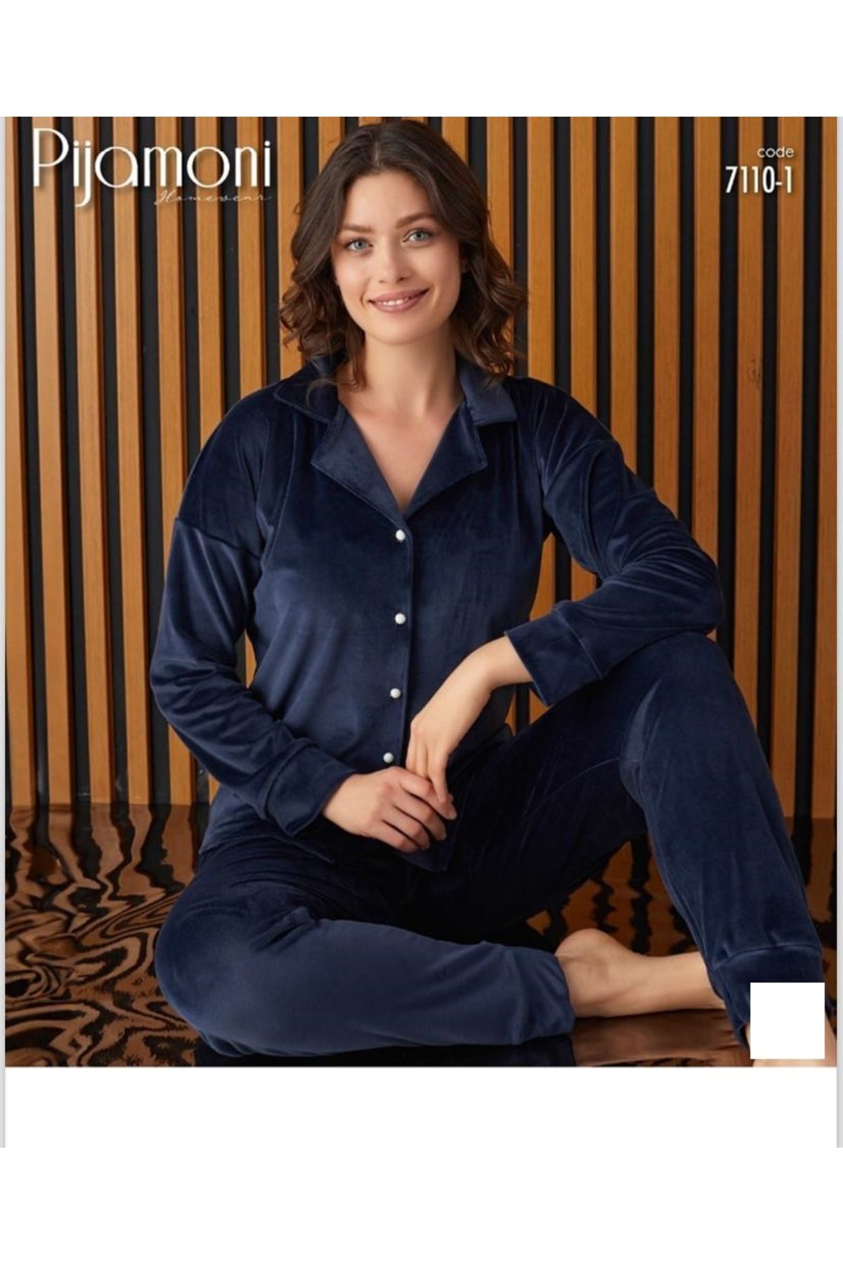 Pijamoni Kadın Yumuşak Soft Kadife Pijama Takım 7110