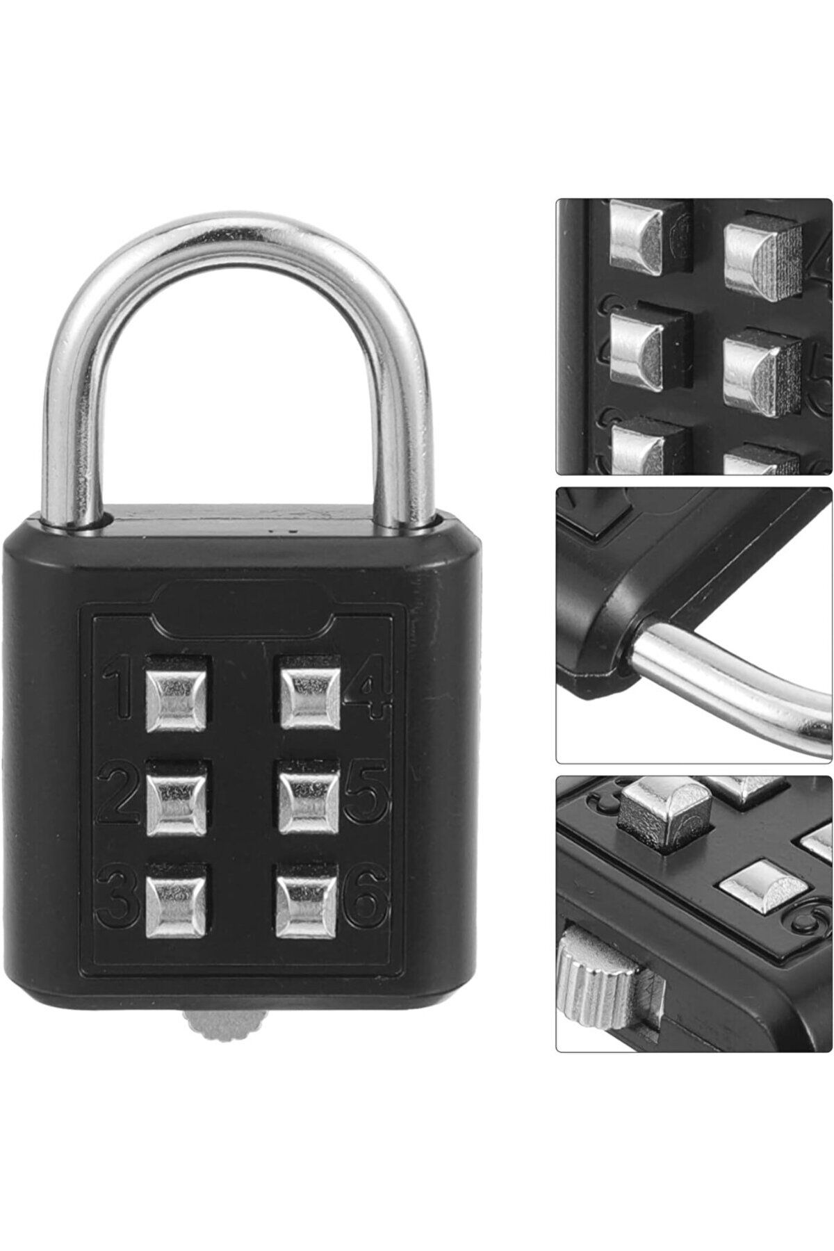 Xolo 3 Adet 6 Şifreli Akıllı Basmalı Şifreli Kilit Ofis Dolap Bagaj Valiz Çanta Güvenlik Kilit XLK411