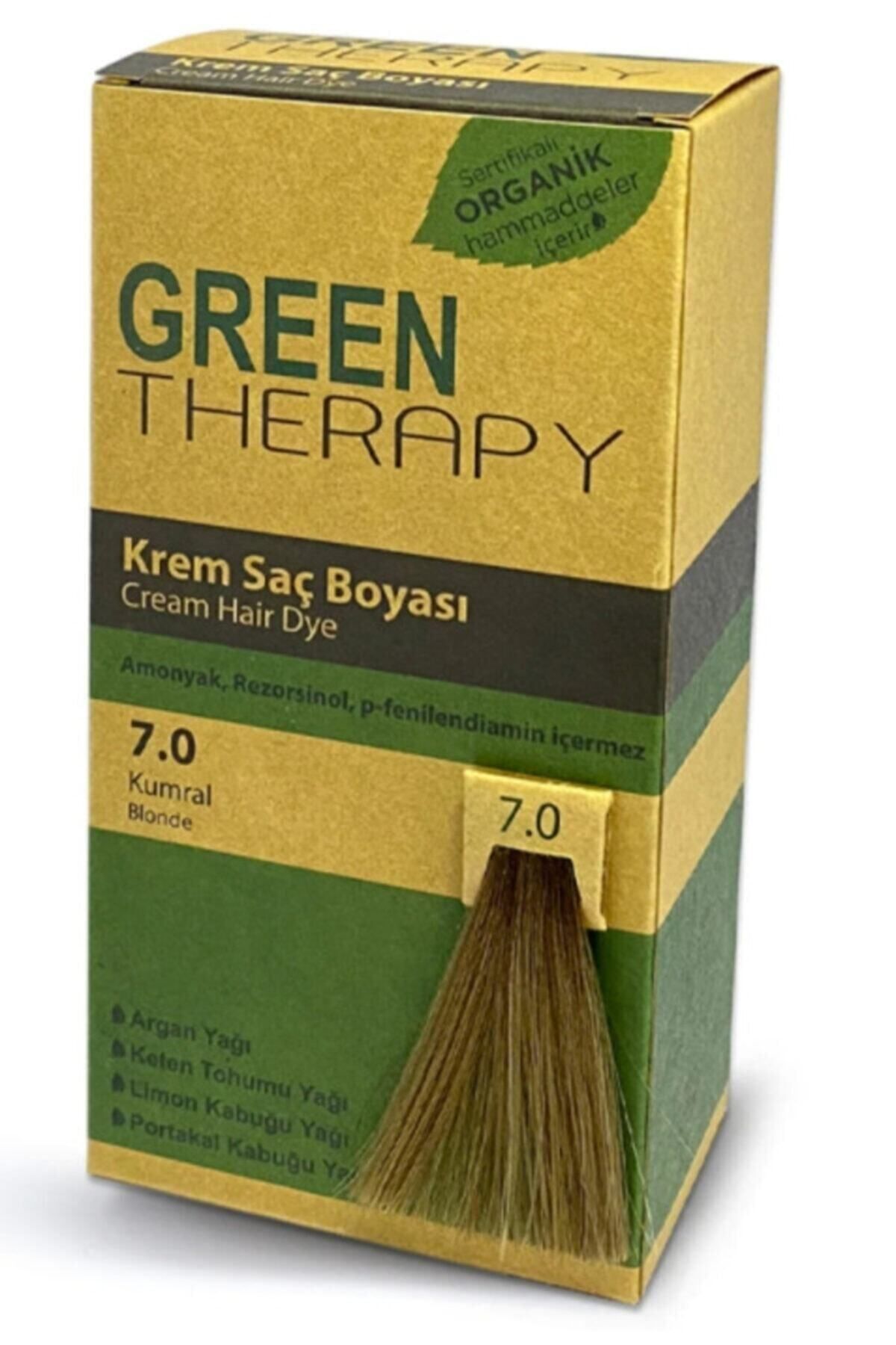 Green Therapy Cream Hair Dye 7.0 Auburn