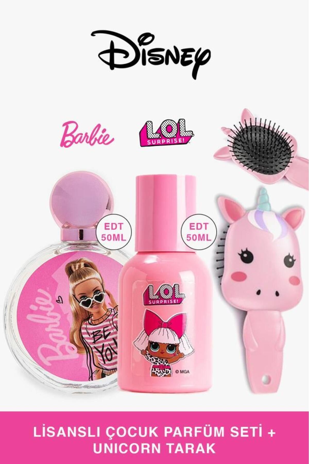 Barbie Be You-Lol Çocuk Parfüm --Unicorn Tarak Parfüm Seti