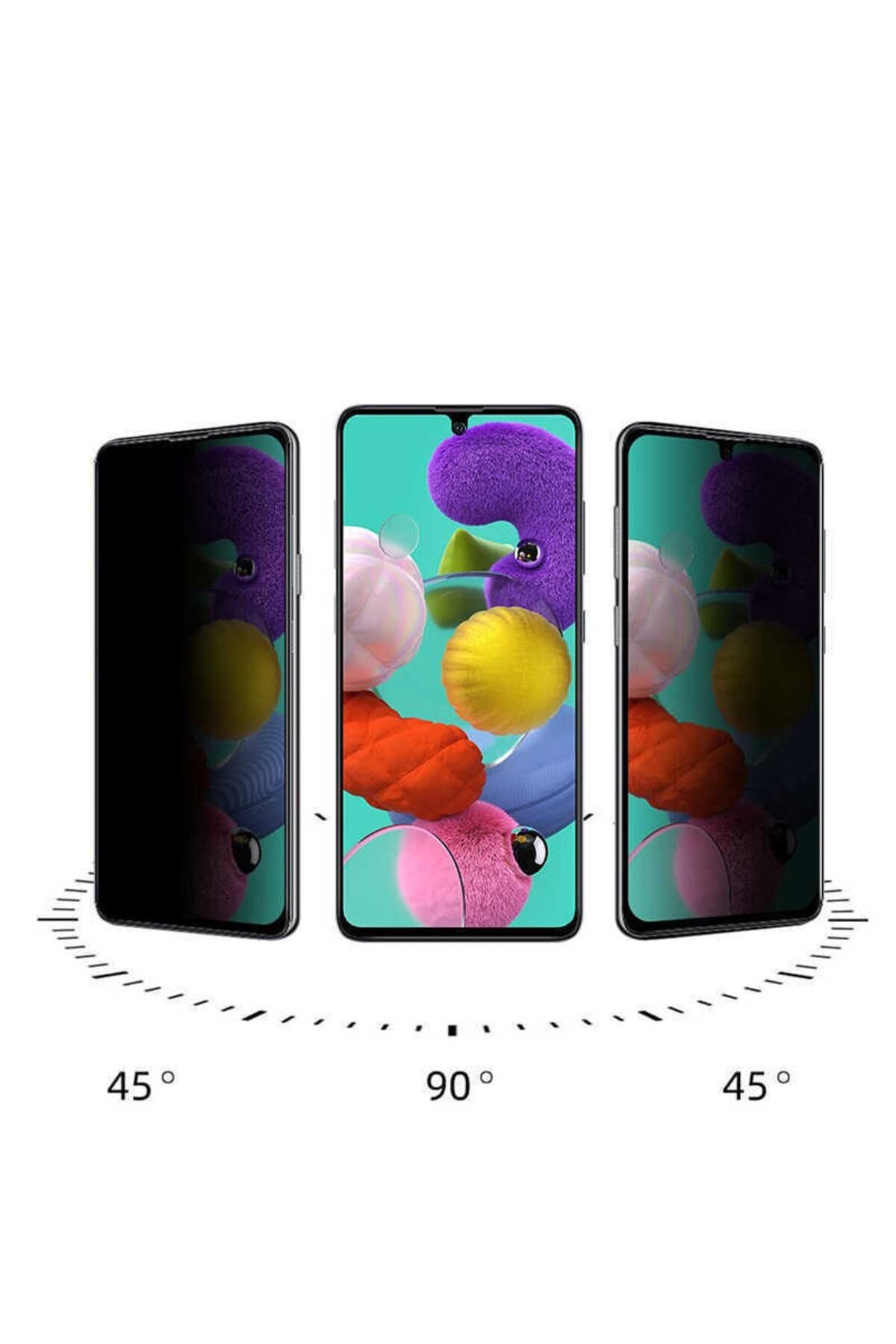 Dolia Samsung Galaxy S21 Fe Uyumlu Ekran Koruyucu Tam Kaplayan Gizlilik Filtreli, Hd, Hayalet Cam