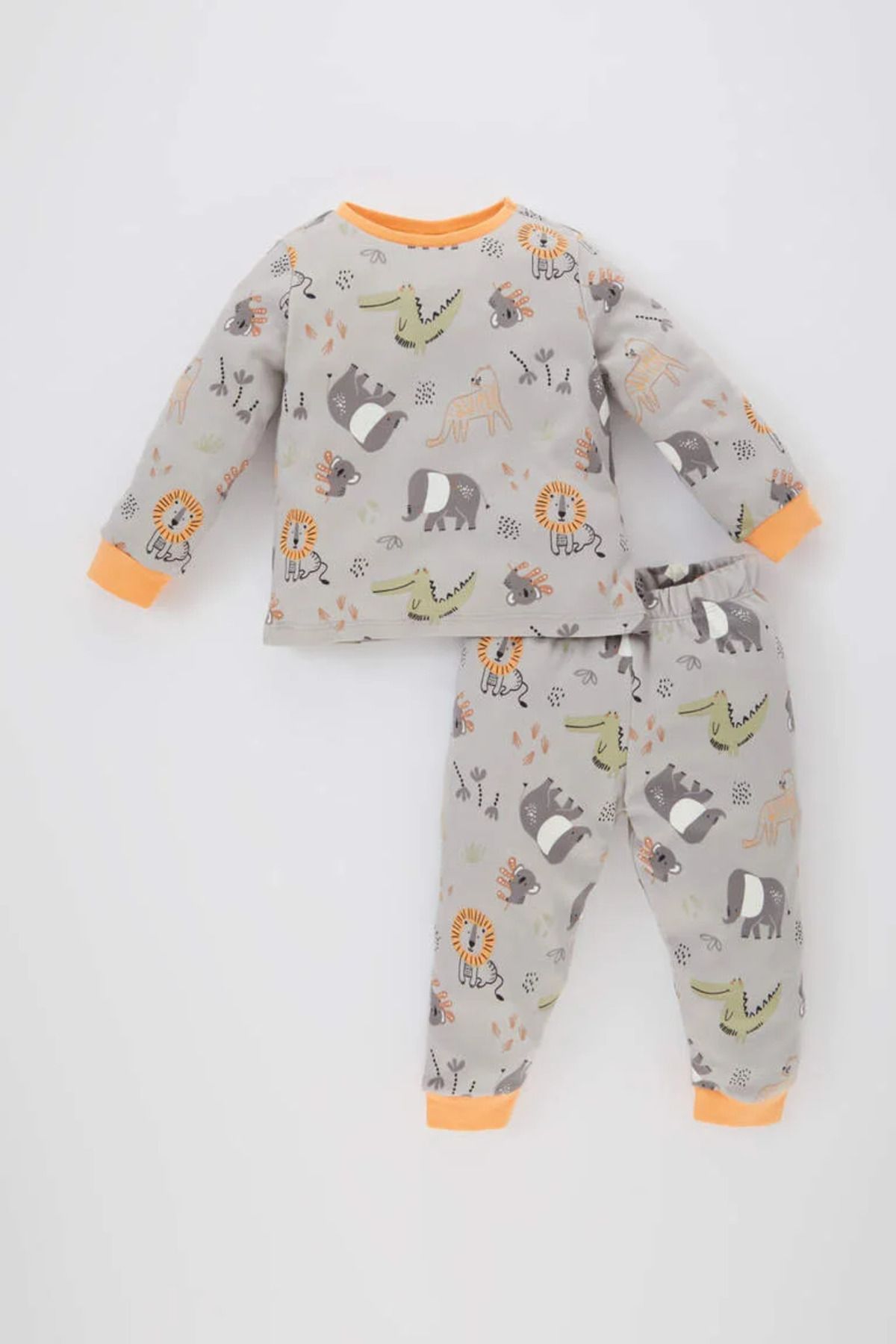 Defacto Erkek Bebek Safari Baskılı Uzun Kollu Pijama Takımı B7736a5gr297mc