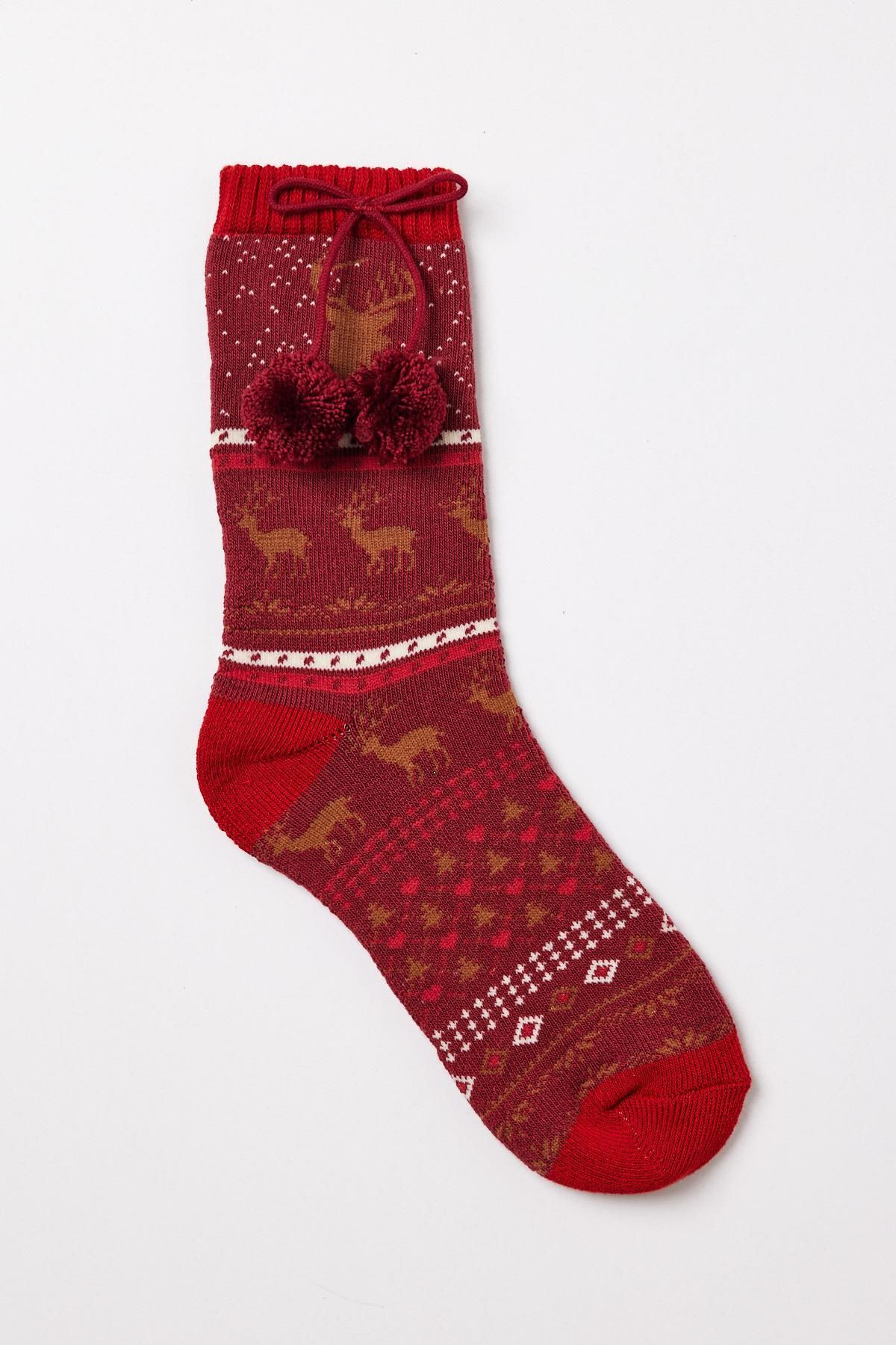 Katia & Bony Kadın Red Deer Havlu Soket Çorap Kırmızı