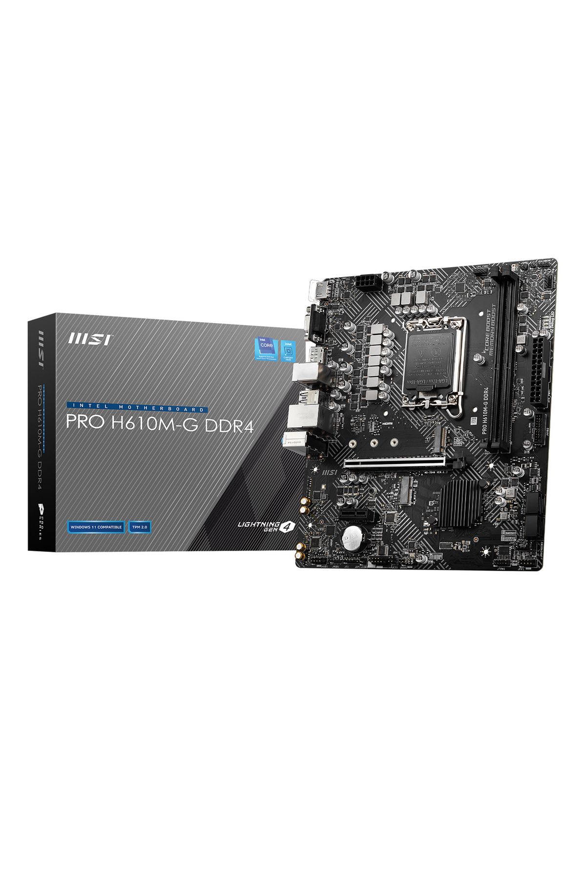 MSI PRO H610M-G DDR4 SOKET 1700 DDR4 3200(OC) PCI-E Gen 4 ,M.2 USB3.2 1x 1G LAN