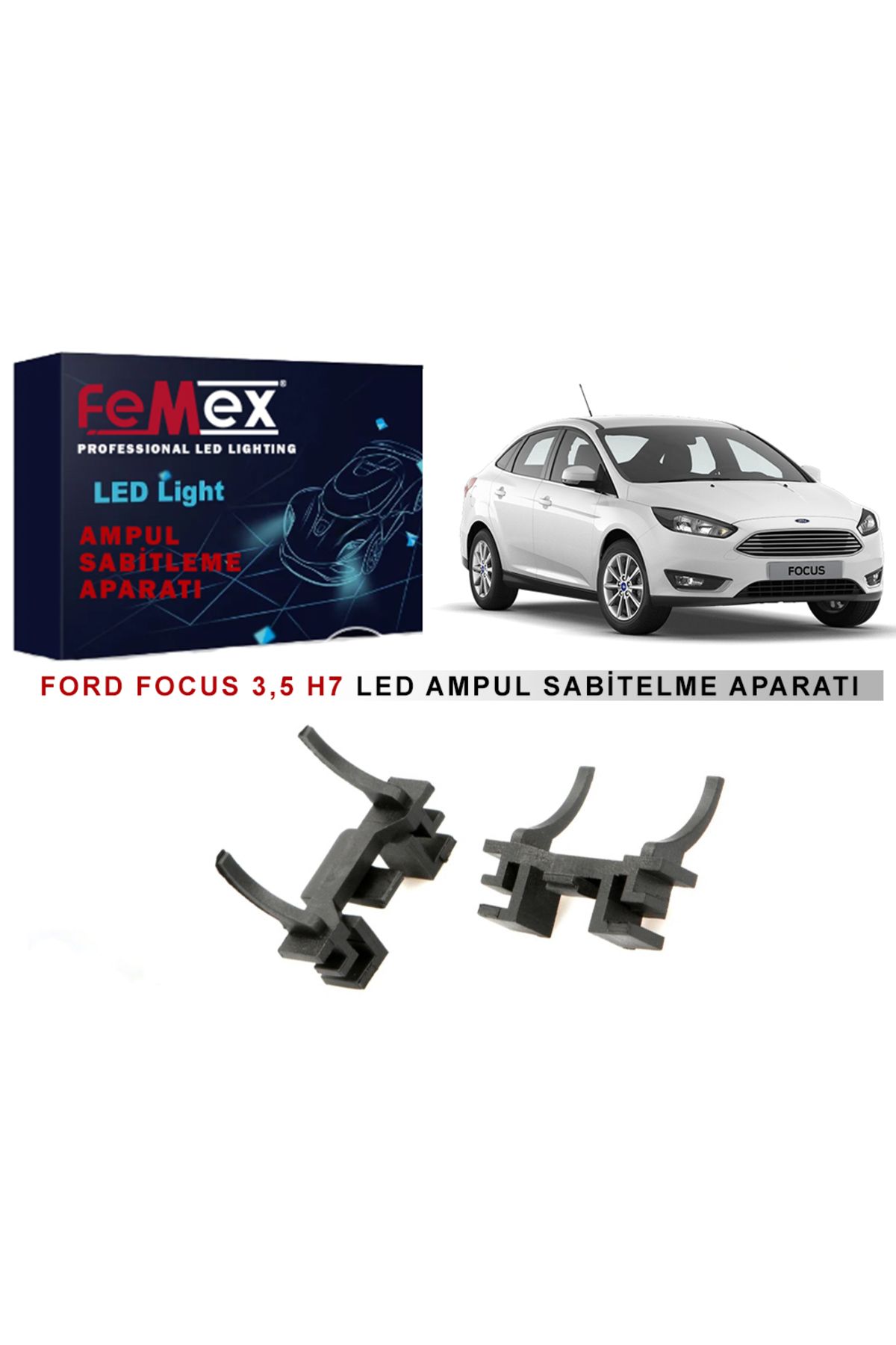 FEMEX Ford Focus 3,5 Araçlar için Kısa Far Tutucu Led Ampul Sabitleme Aparatı