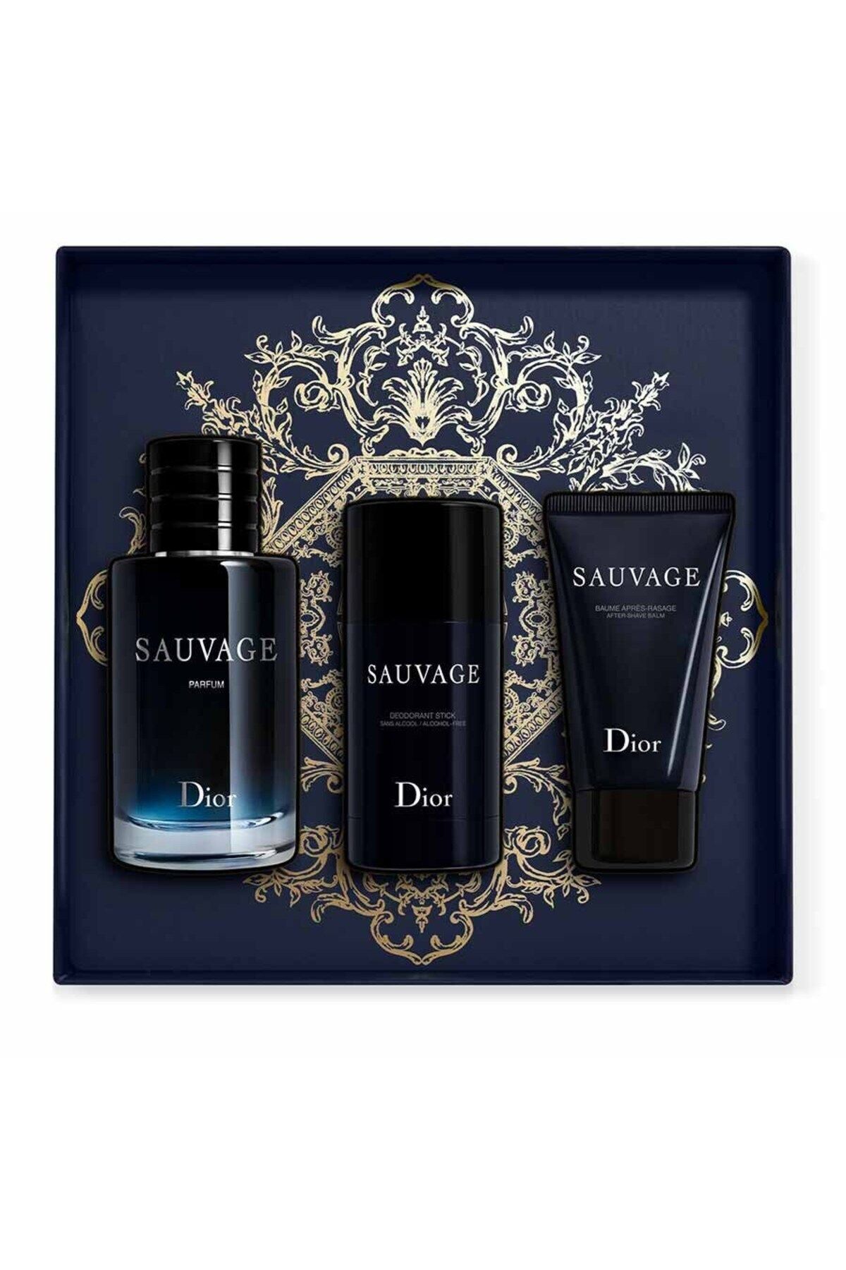 Dior Erkekler ,İçin Gizemli ve Duygusal Holiday Jewel Box Sauvage 100ml Edt Erkek Pafüm Set 3 LÜ