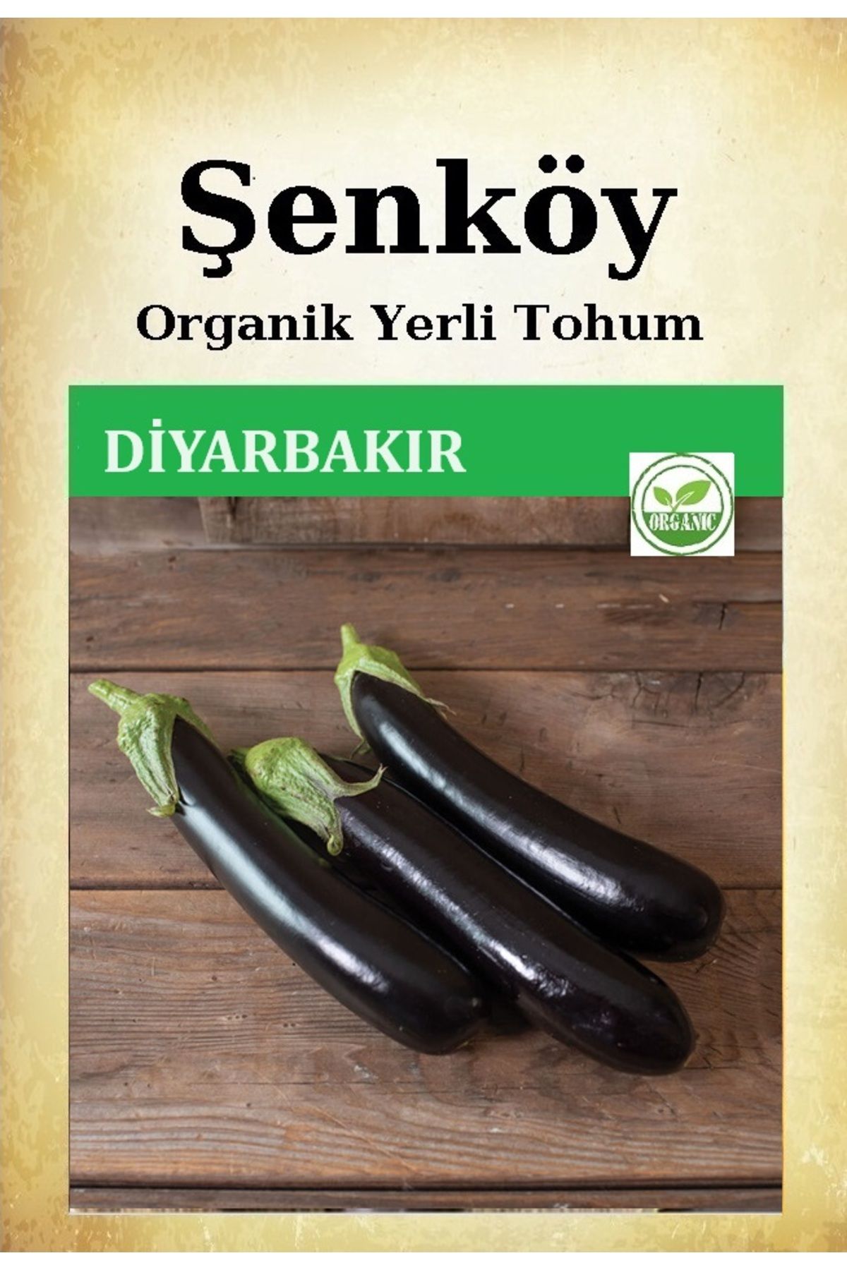 Şenköy Yerli Diyarbakır Kemer Patlıcan Tohumu Doğal Ata Kemer Patlıcan Tohumu Pakette 100 Adet Tohum
