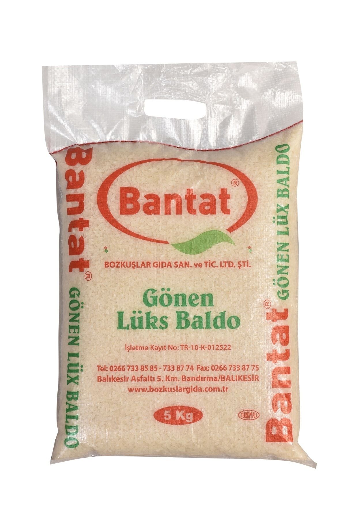 Bantat Gönen Lüks Baldo Pirinç 5kg (ÇUVAL)