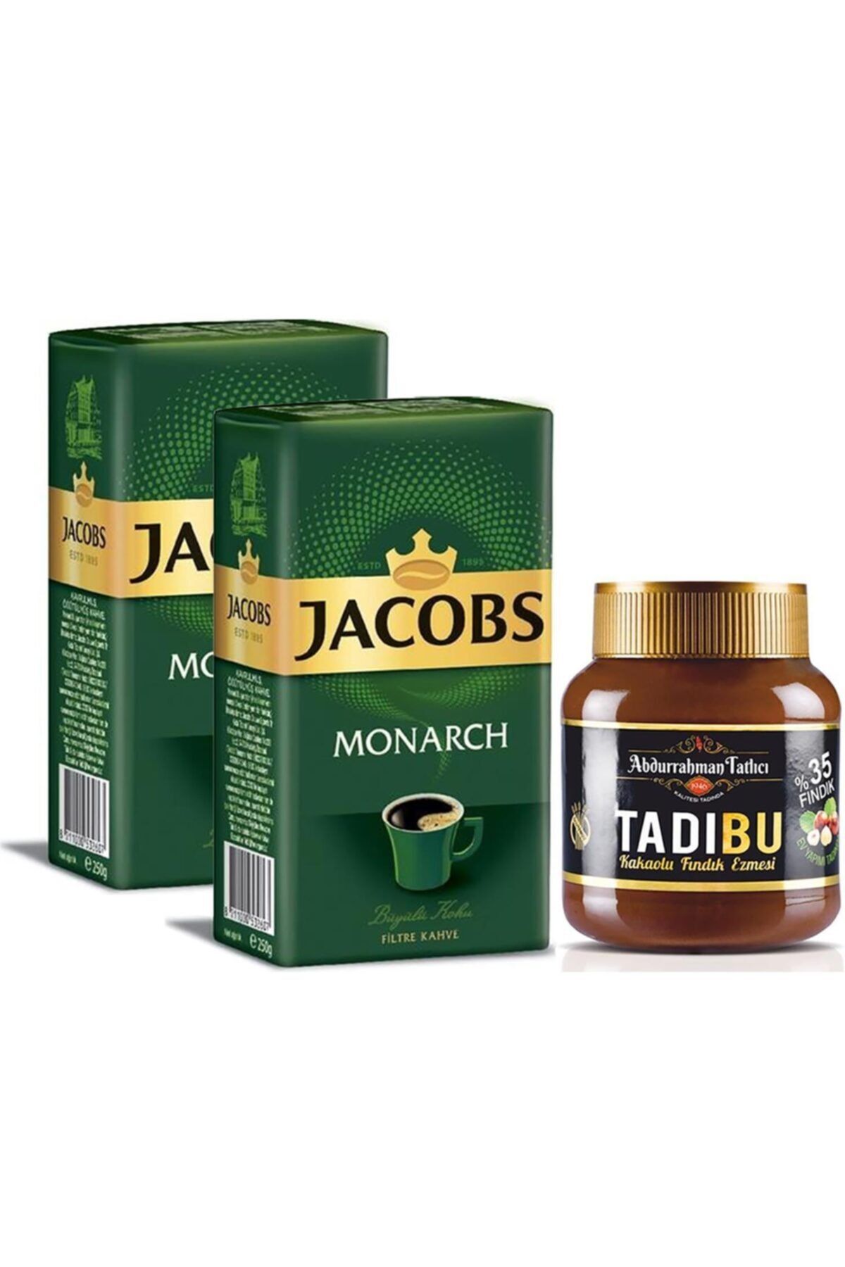 Jacobs Jacobs Monarch Filtre Kahve 2 X 500 Gr + Tadıbu Kakaolu Fındık Ezmesi 330 Gr