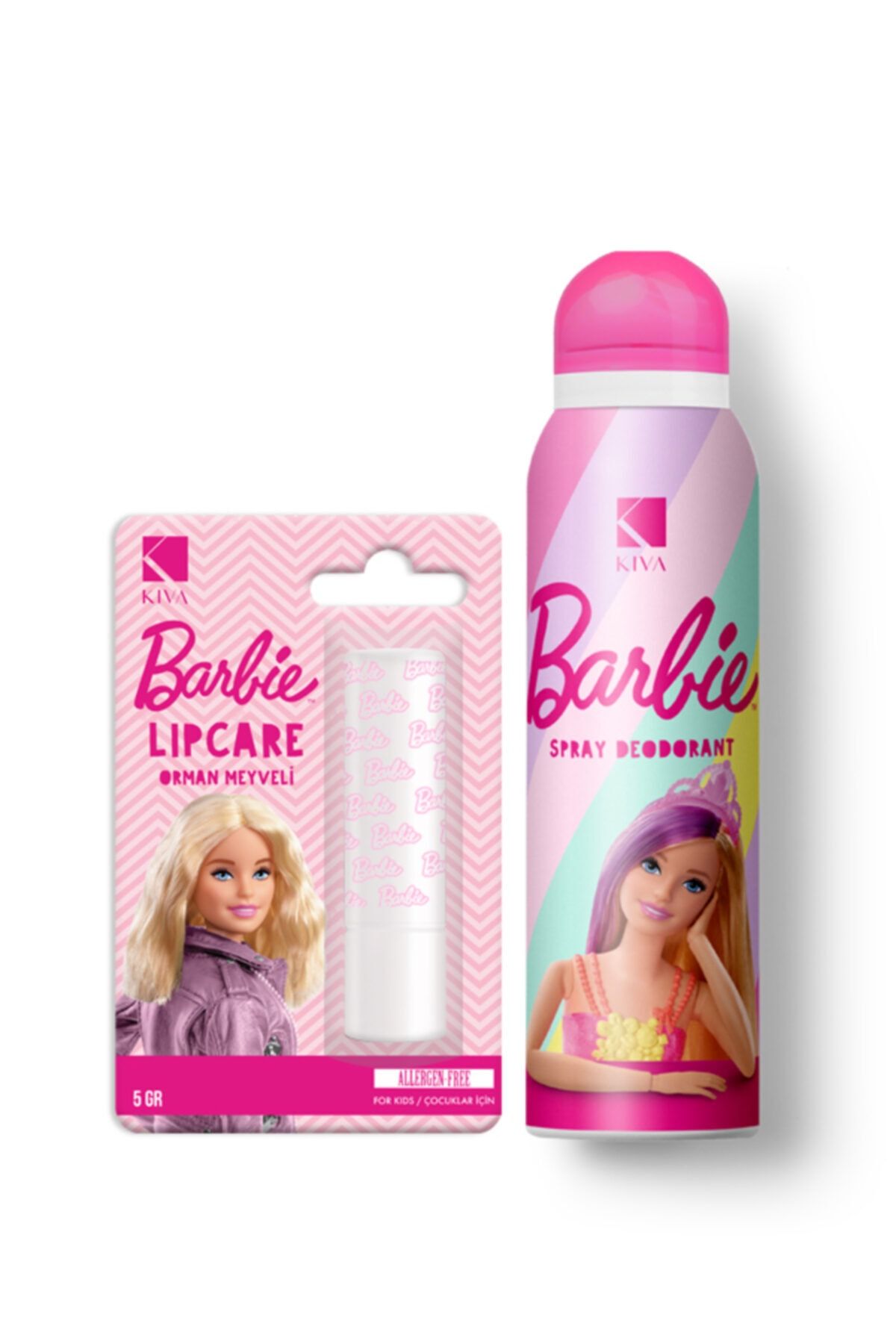 Barbie 2'li Set  50 ml Deodorant + Orman Meyveli Lipcare