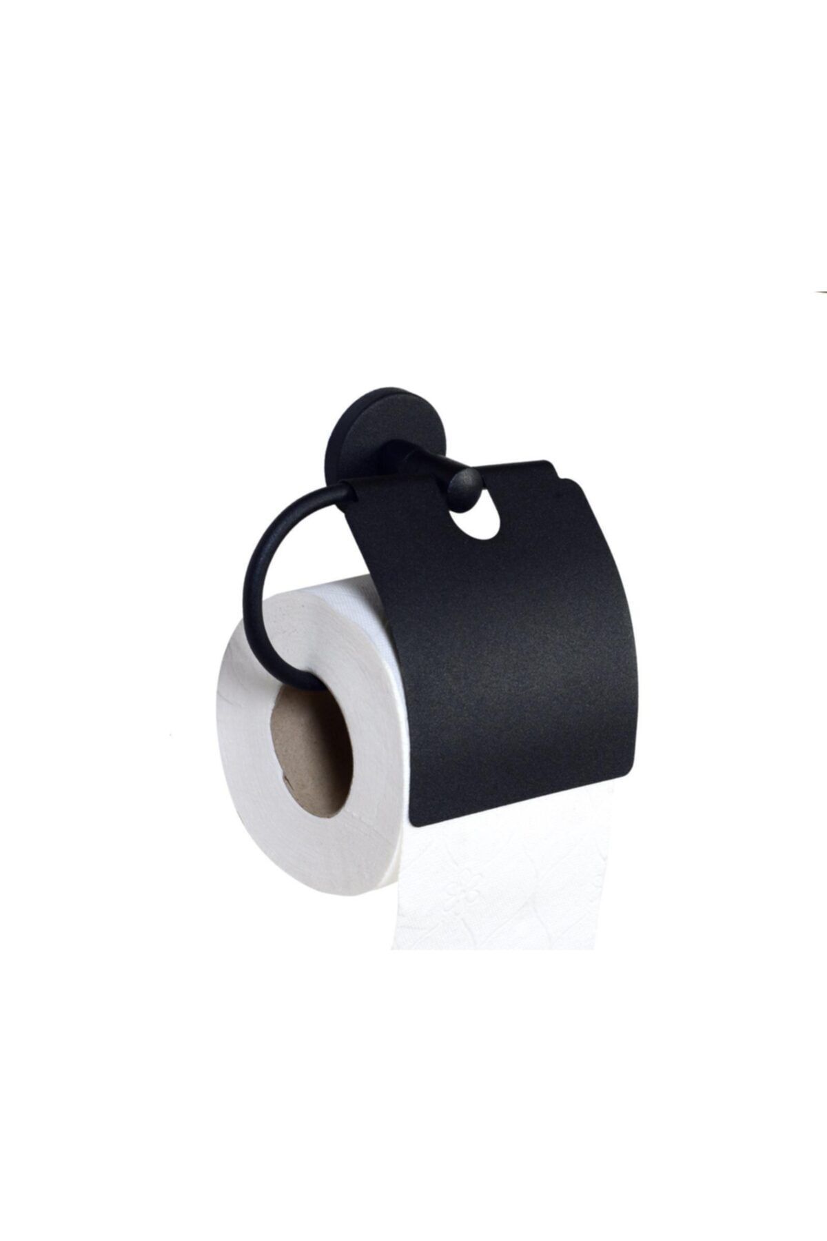 MultiStore Siyah Paslanmaz Wc Kağıtlık Kapaklı Tuvalet Kağıtlığı Tuvalet Kağıdı Askısı