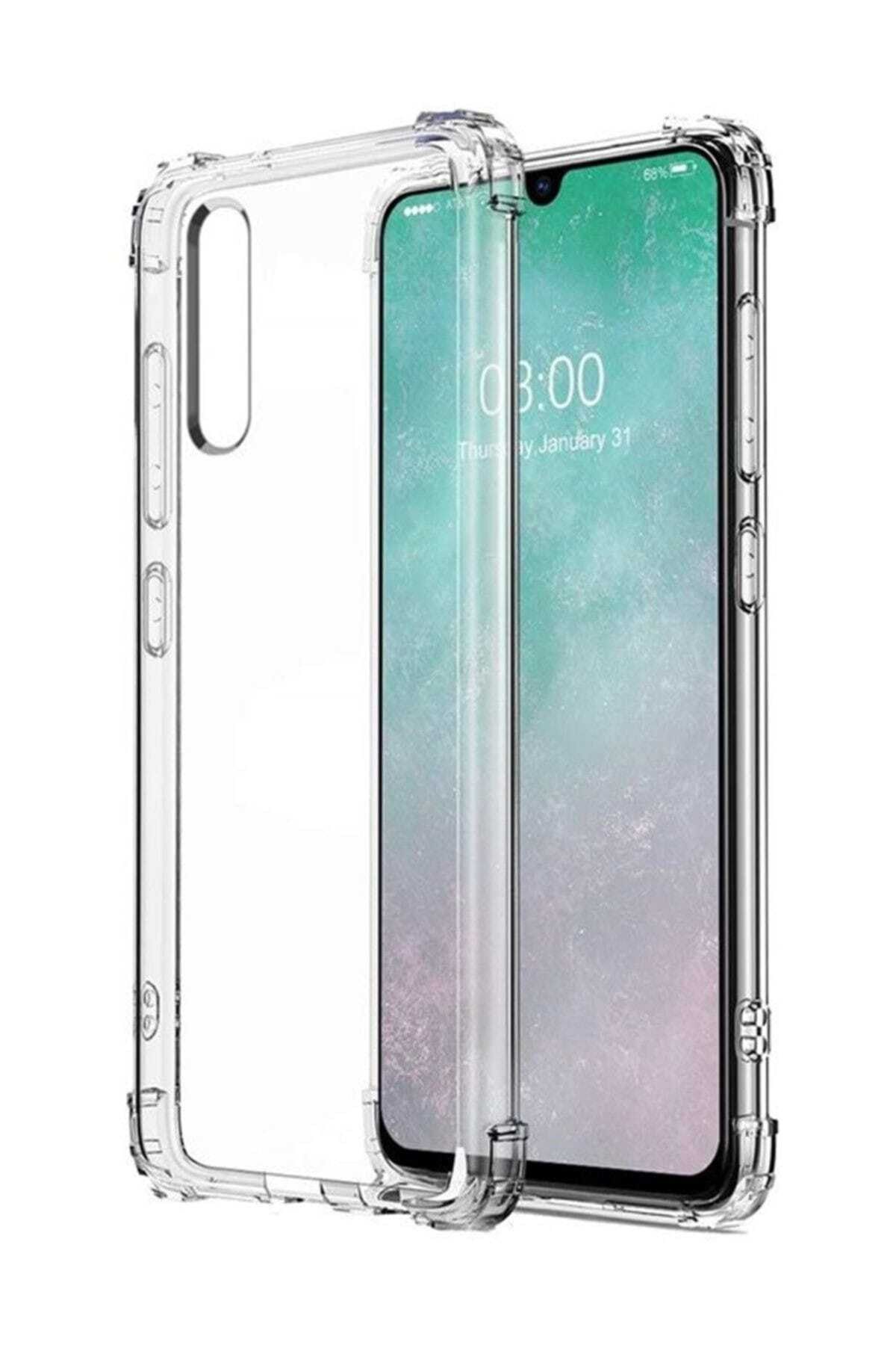 Dijimedia Samsung Galaxy A70 Kılıf Silikon Dört Köşe Korumalı Anti Shock Şeffaf