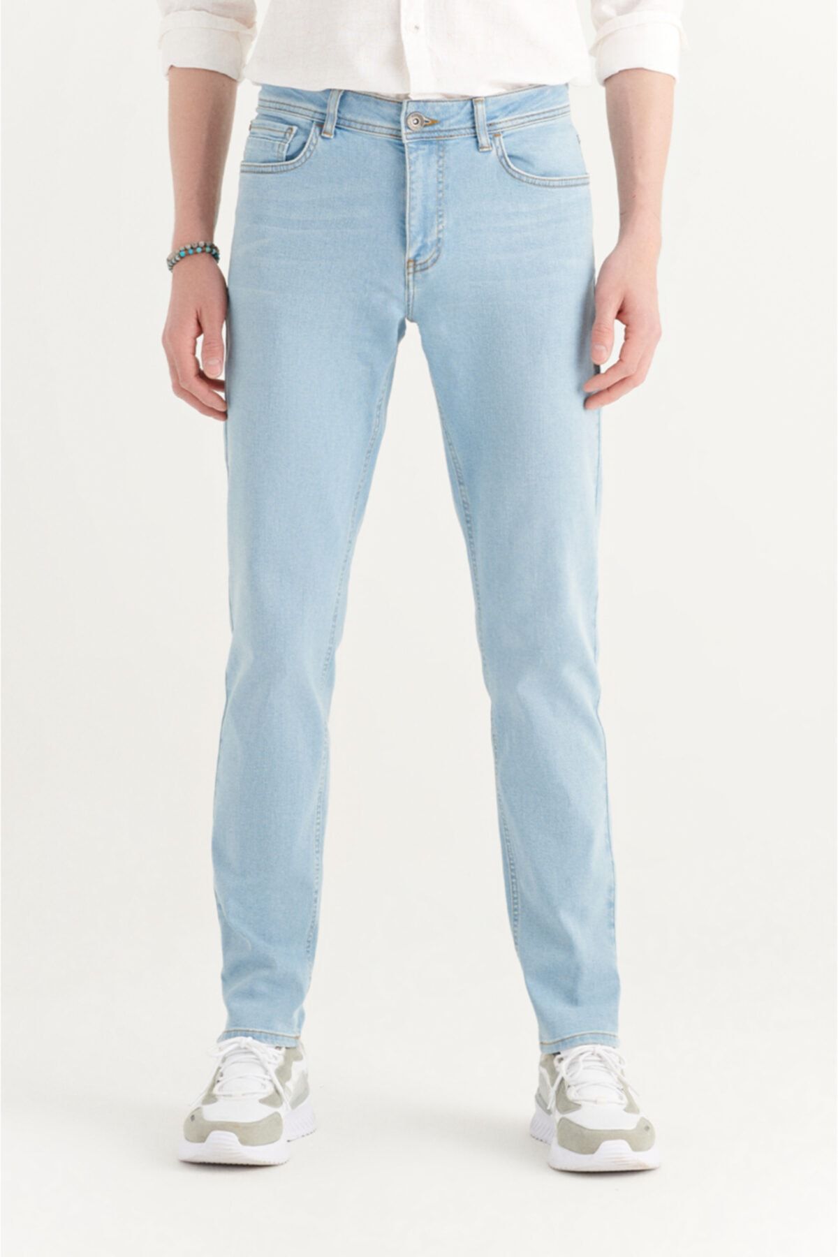 Avva Erkek Açık Mavi Slim Fit Jean Pantolon A11y3508
