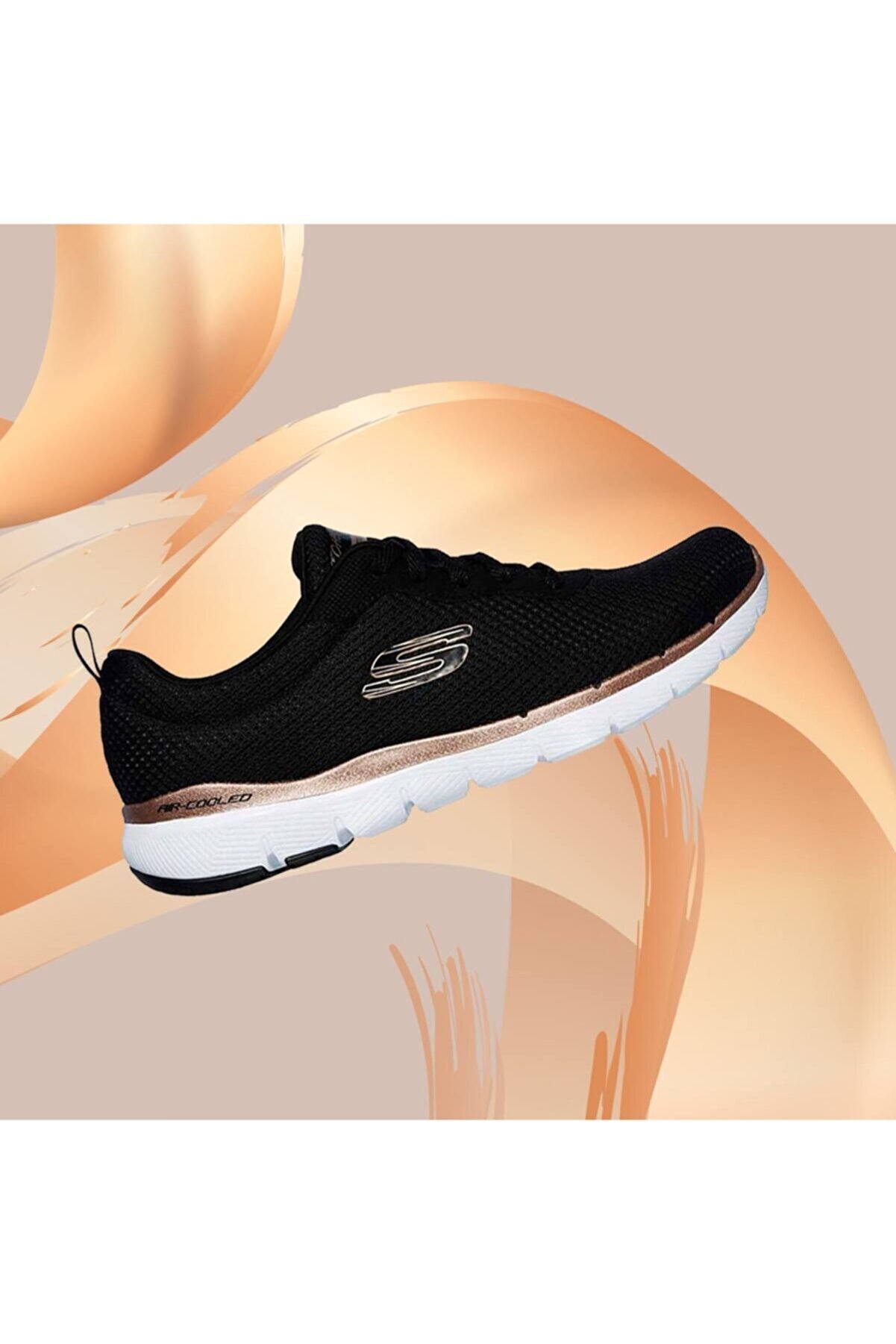 Skechers FLEX APPEAL 3.0 Kadın Siyah Spor Ayakkabı-S13070 BKRG