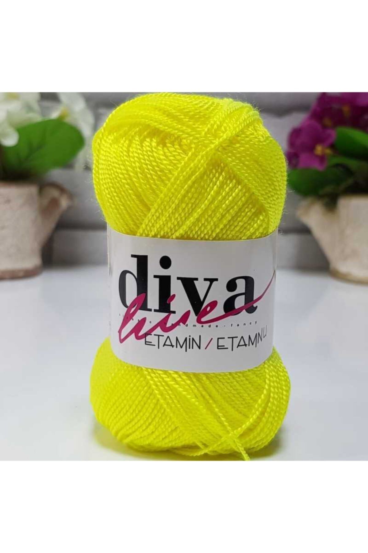 Diva İplik Diva Etamin Iş Orlonu 53 Neon Sarı