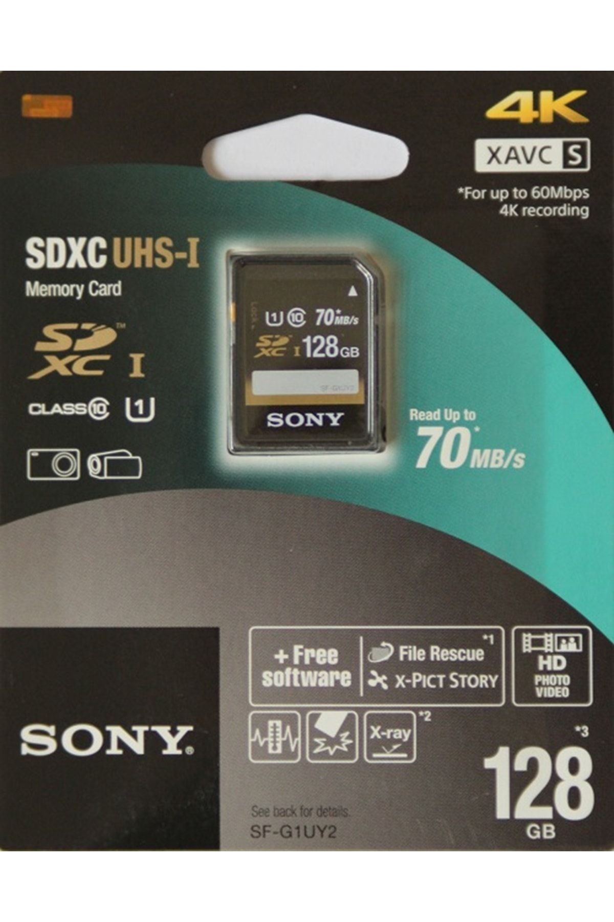 Sony 128 Gb 466x 4k Sd Hafıza Kartı (70 Mb/s)