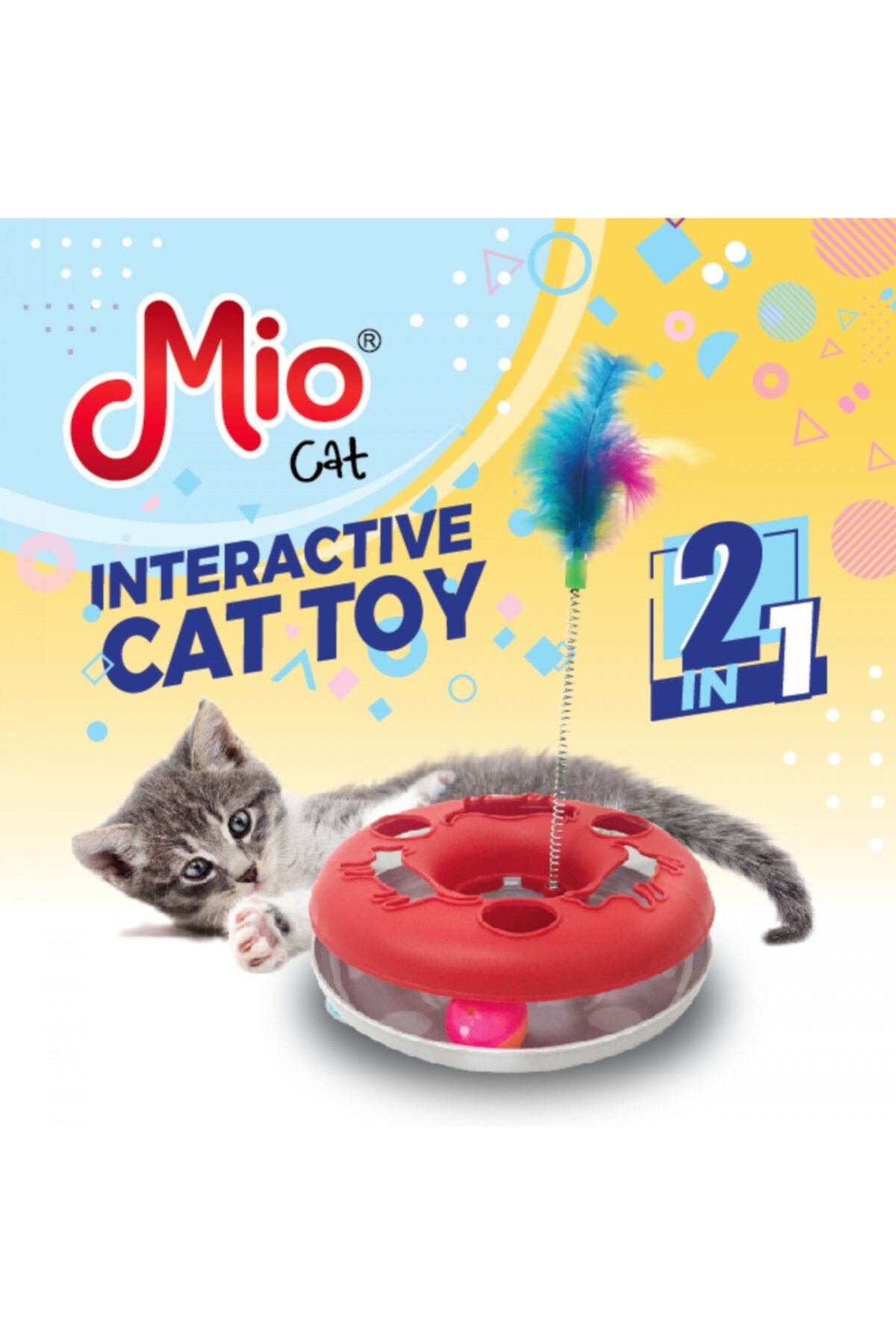 Mio 2'si 1 Arada Interaktif Kedi Oyuncağı