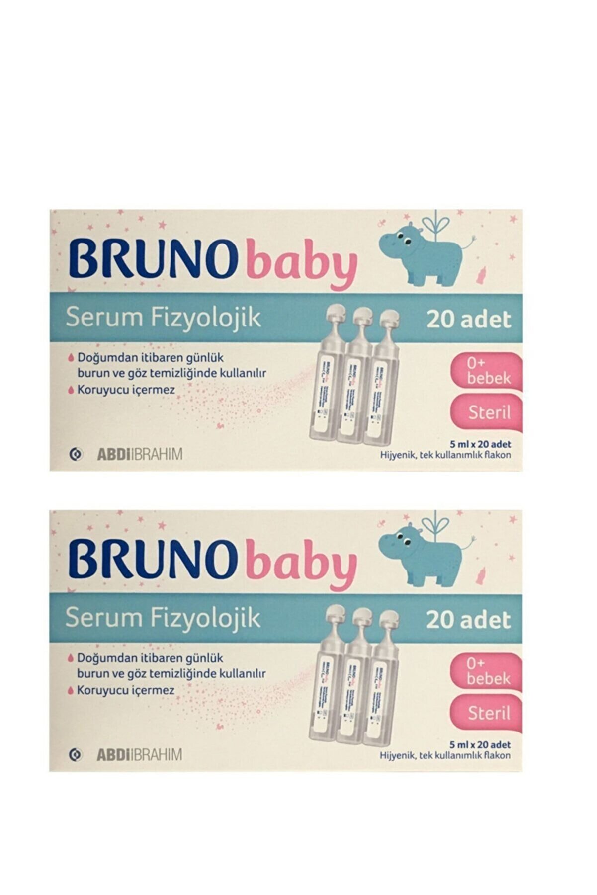 Bruno Baby Serum Fizyolojik 5 ml 20 Flakon 2 ADET SKT:06-22