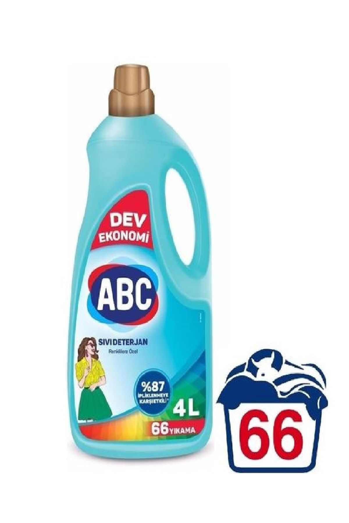 ABC Sıvı Çamaşır Deterjanı Renkliler Için 4 Lt