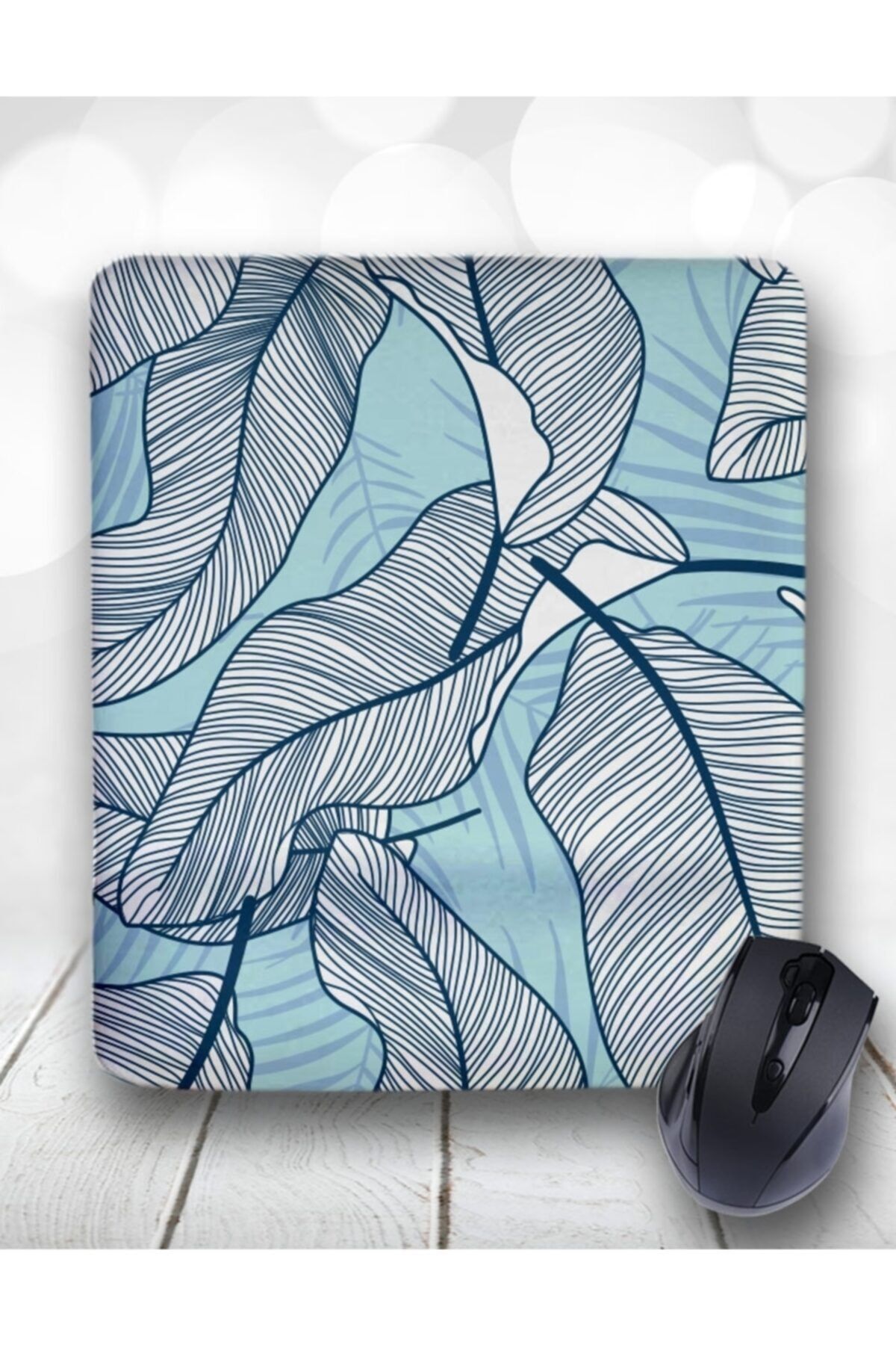 Atölye Çizgi Blue Tropical Love Bilek Destekli Mouse Pad