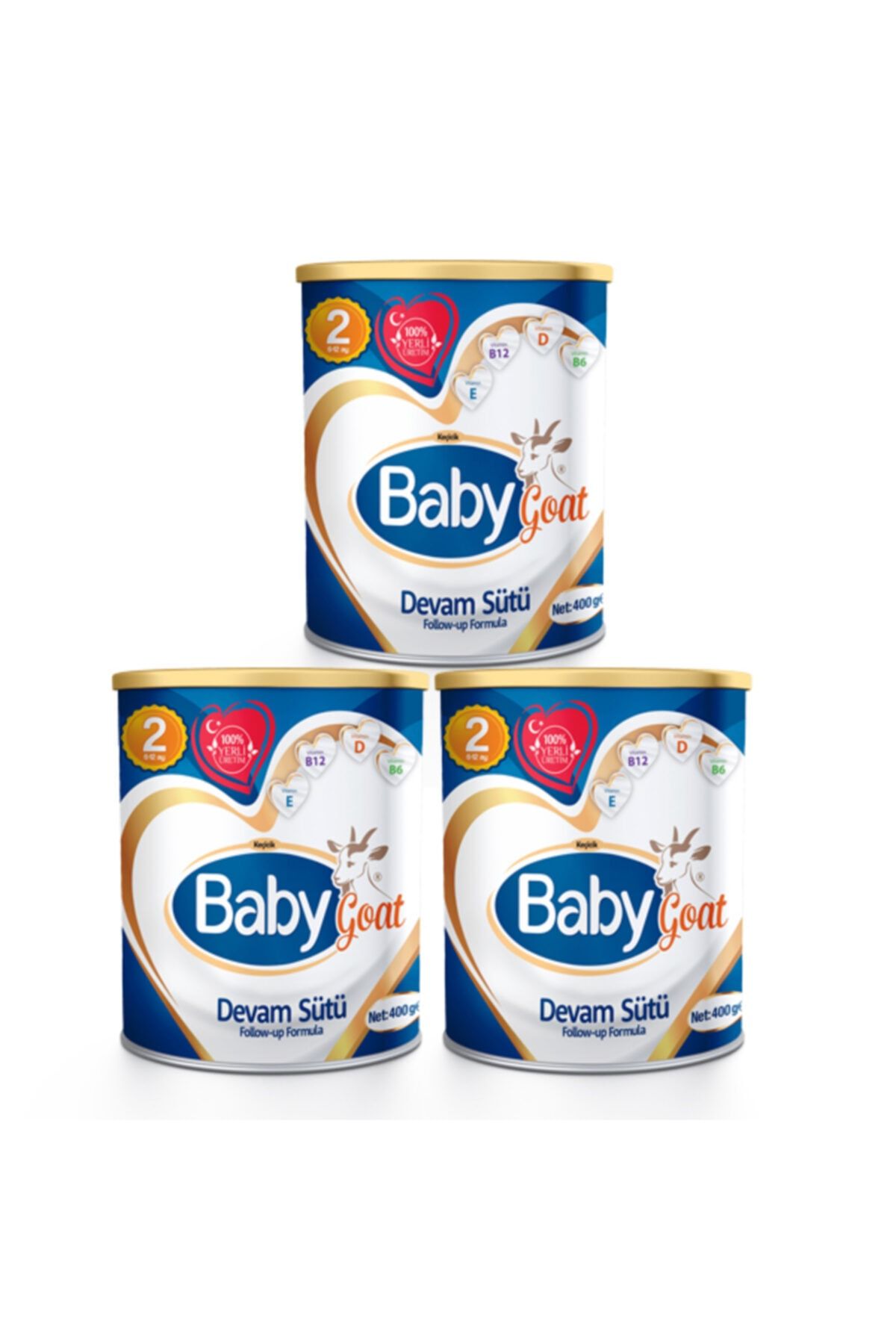 Baby Goat 2 Keçi Sütü Bazlı Devam Sütü 400 gr X 3 Adet