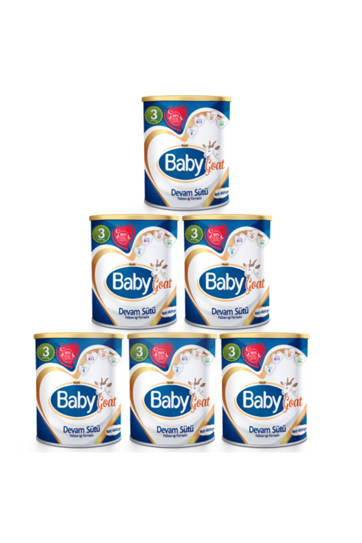 Baby Goat 3 Keçi Sütü Bazlı Devam Sütü 400 gr X 6 Adet