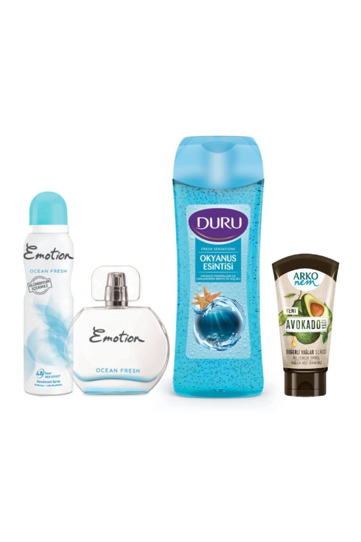 Emotion Ocean Fresh Edt 50ml + Deodorant 150ml&duş Jeli 450ml&avokado Krem 60ml