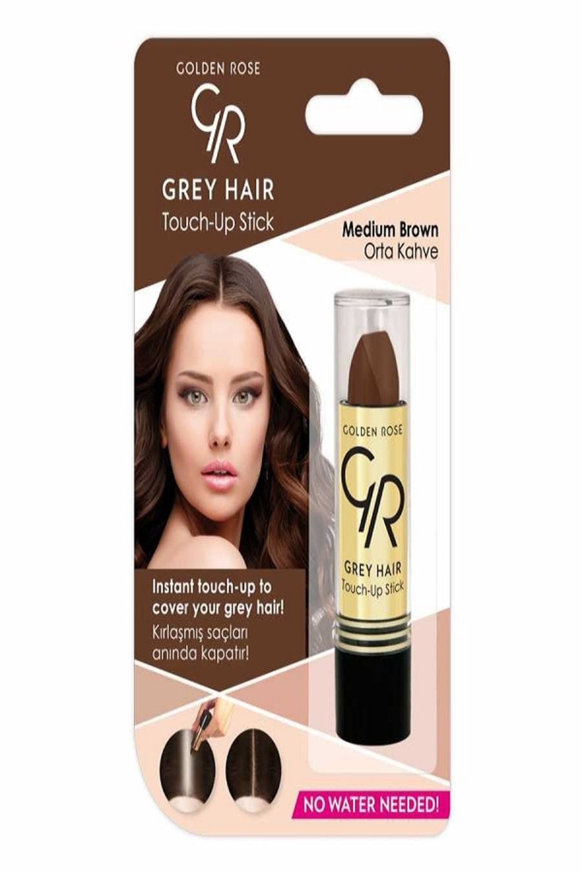 Golden Rose Gray Hair Touch-Up Stick No:03 Medium Brown - Saç Beyazlarını Kapatan ORTA KAHVE