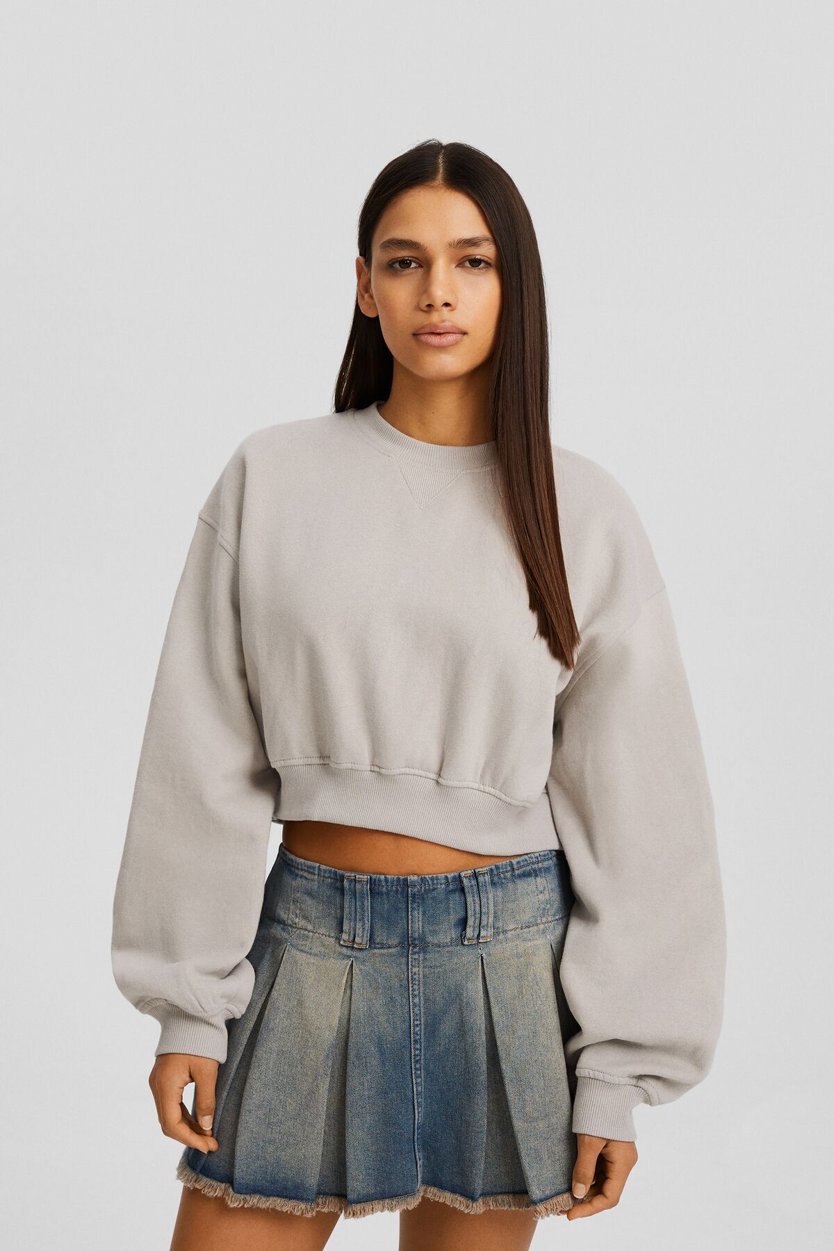 Bershka Crop sweatshirt