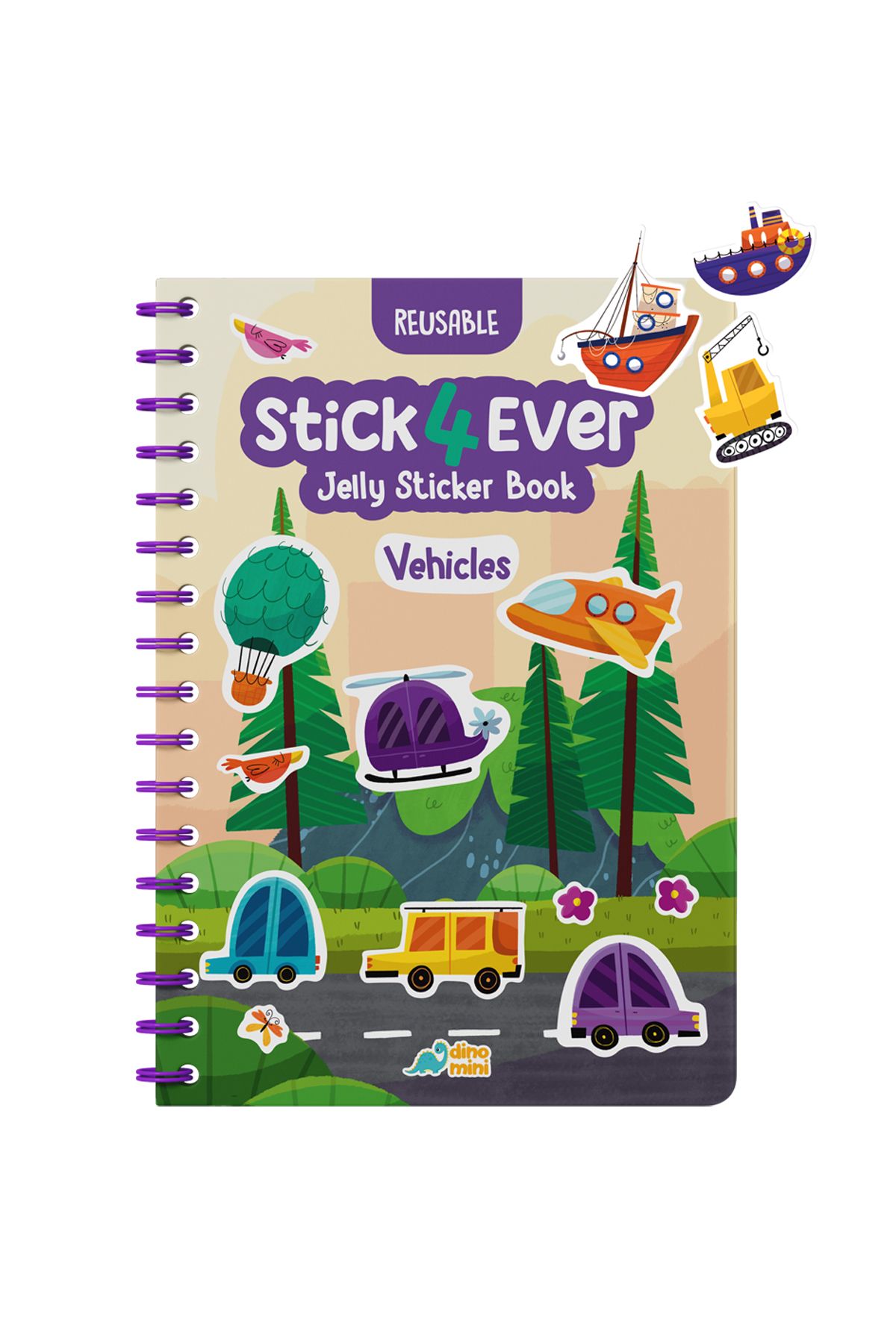 Neobebek Stick4ever - Vehicles - Tak Çıkar Jelly Sticker Kitabı - Tükenmeyen Sticker