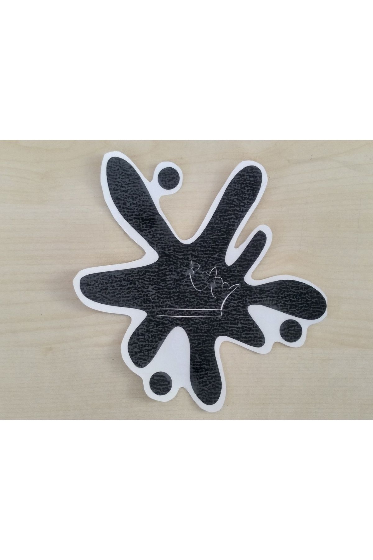 Yerli Çamur Lekesi Kral Taçlı Sticker Siyah 15x14cm - Kral Tacı Sticker, Çamur Etiketi, Çamur Çıkartması