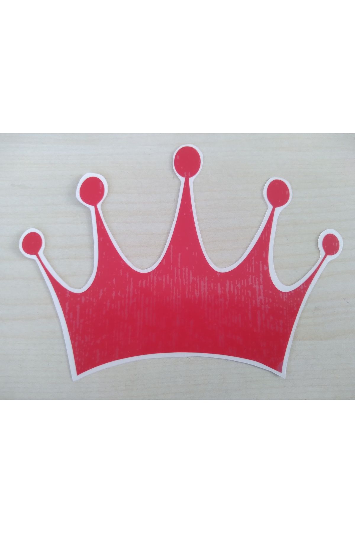 Yerli Kral Tacı Sticker Kırmızı 13,5x9,5cm (2ADET FİYATI) King Sticker, Kral Tacı Etiketi Çıkartması