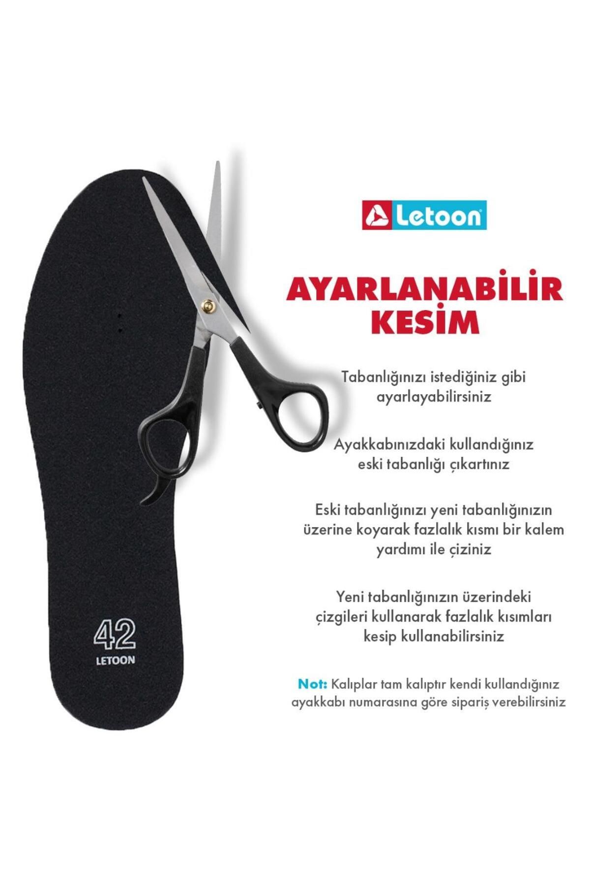 LETOON Unisex Siyah Kışlık Iç Tabanlık