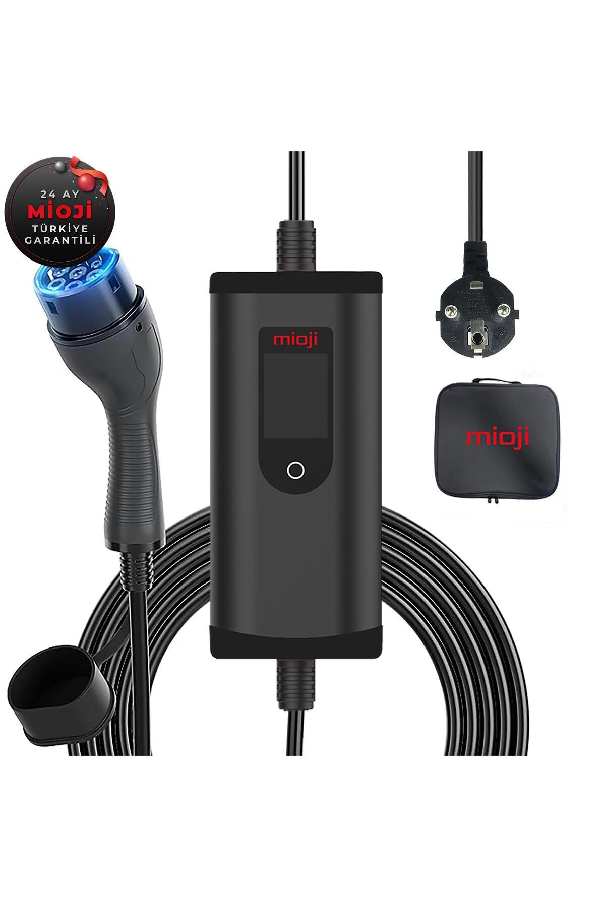 Mioji Mio 3.5kw/16a 2.4 Lcd Ekran Ip65 Suya Dayanıklı Taşınabilir Elektrikli Araç Şarj Cihazı