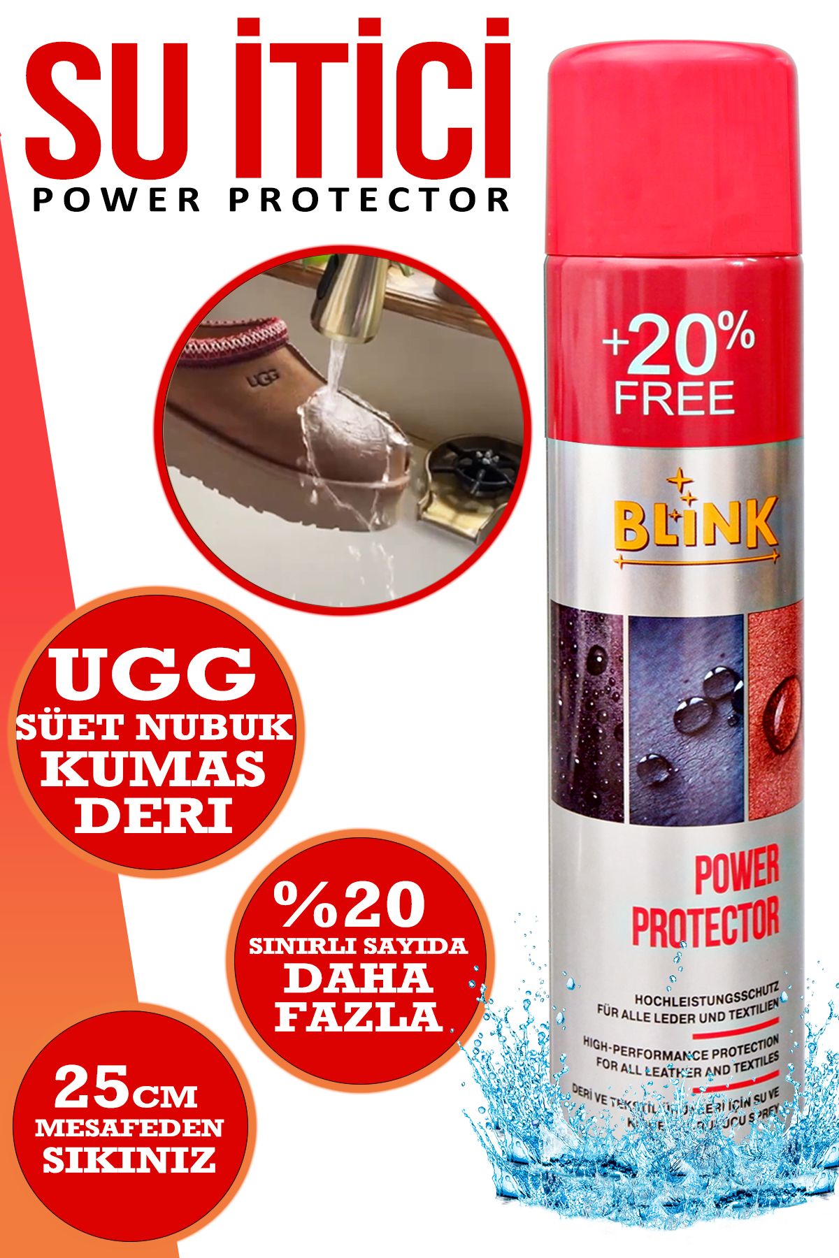 Blink Su Itici Su Geçirmezlik Ve Önleyici Sprey Ugg Power Protector 250ml